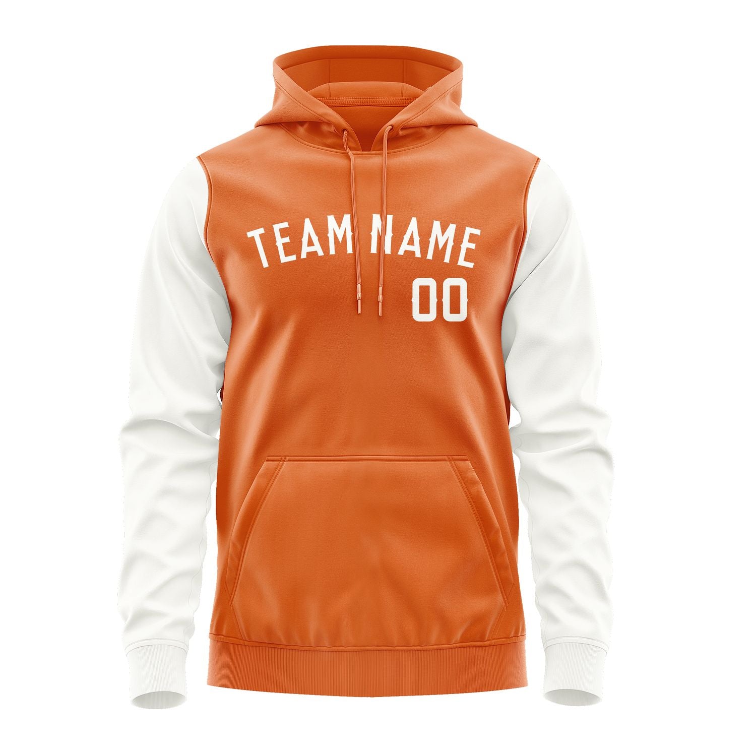 Maßgeschneidertes Orange Weiß Hoodie 2828181828B31818