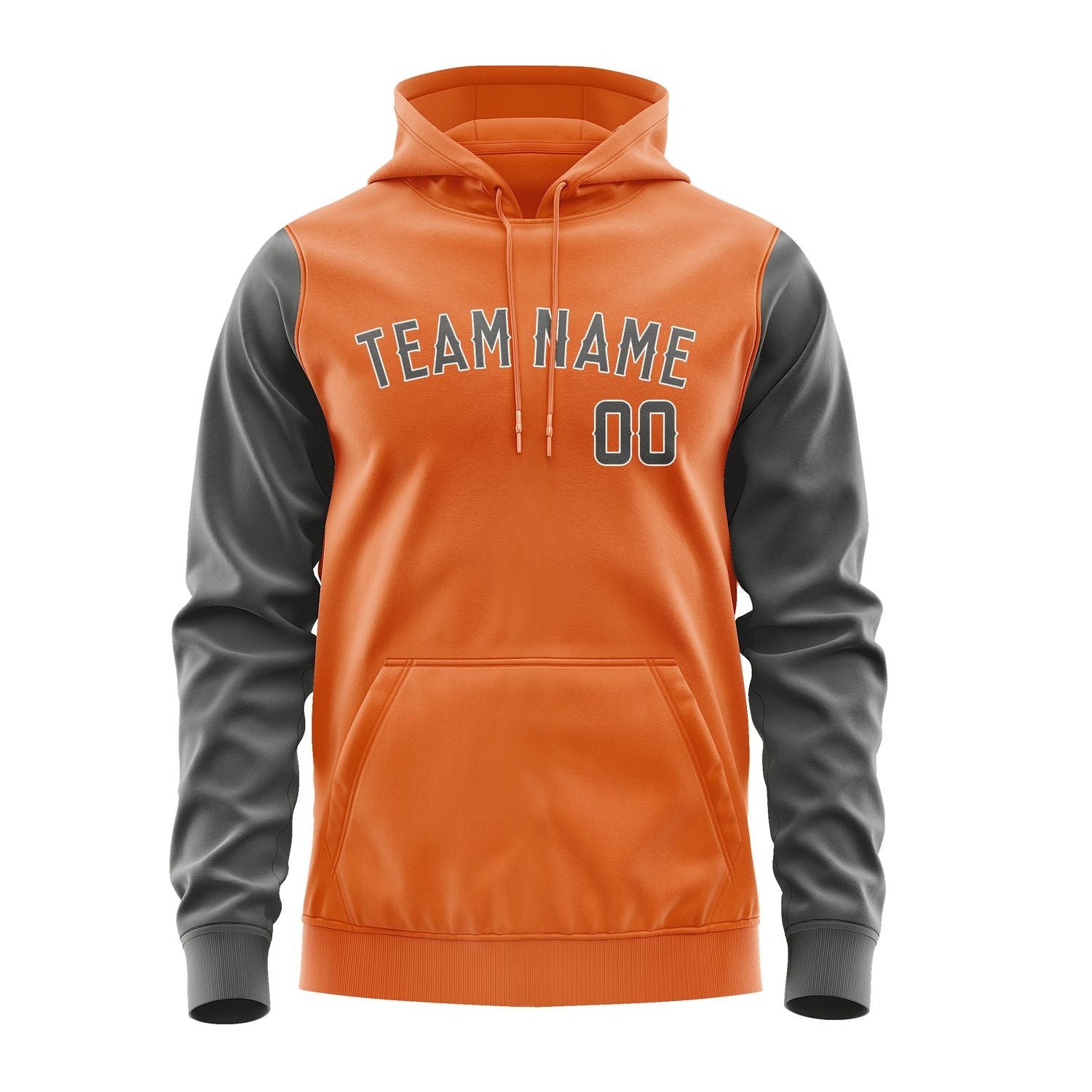 Maßgeschneidertes Orange Dunkelgrau Hoodie 2828202028B31820