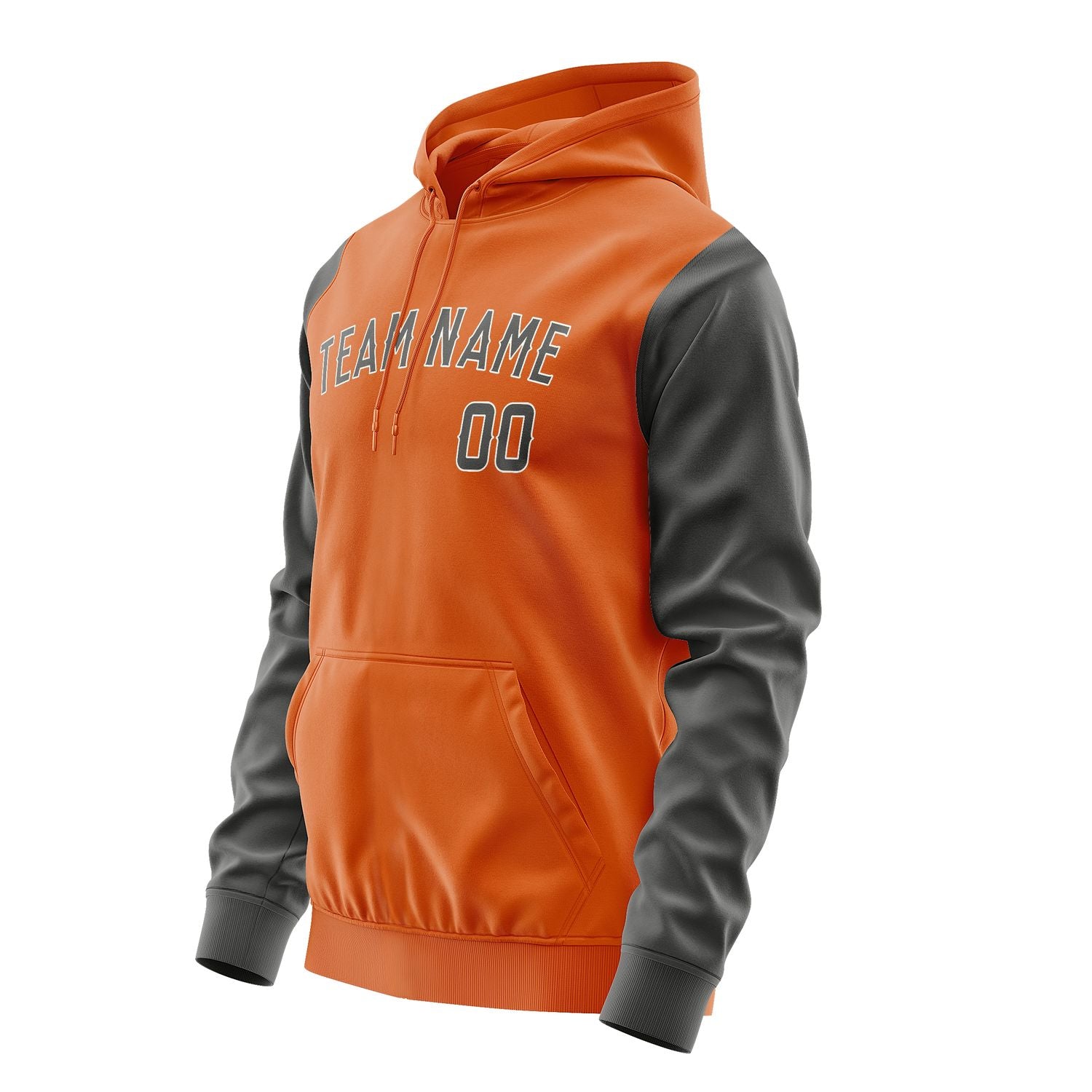 Maßgeschneidertes Orange Dunkelgrau Hoodie 2828202028B31820