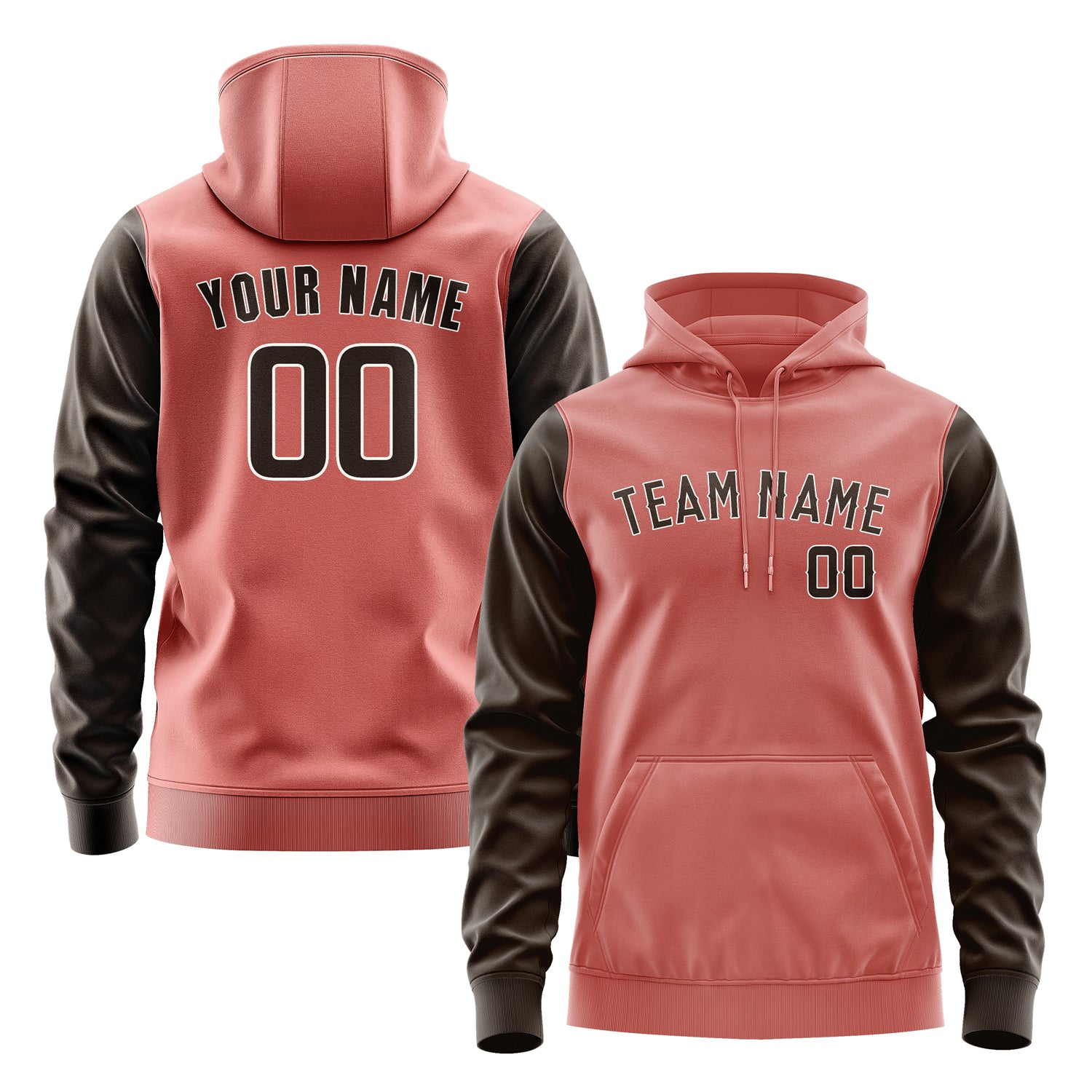 Maßgeschneidertes Kupferrose Braun Hoodie 2929010129B31801