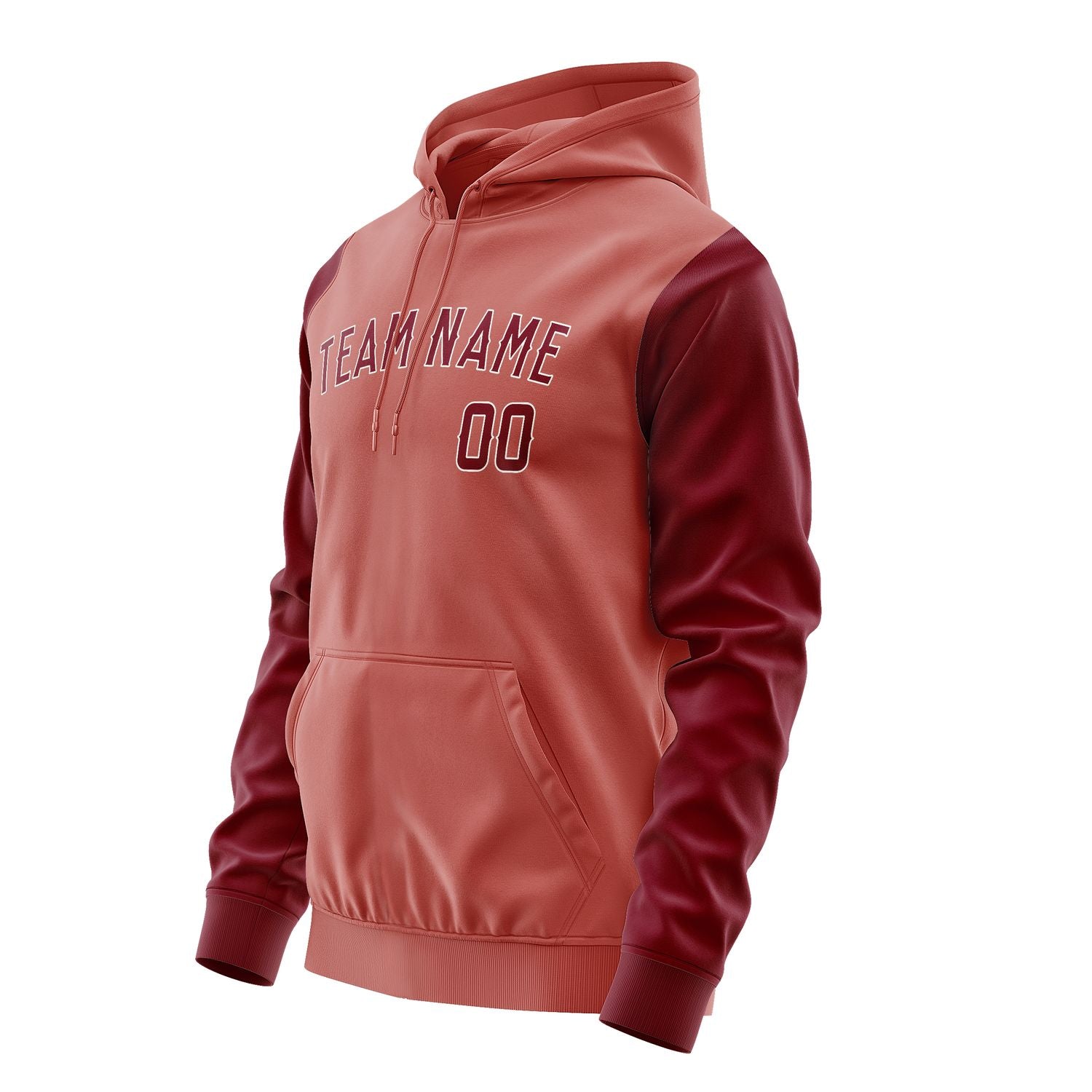 Maßgeschneidertes Kupferrose Karmesinrot Hoodie 2929151529B31815