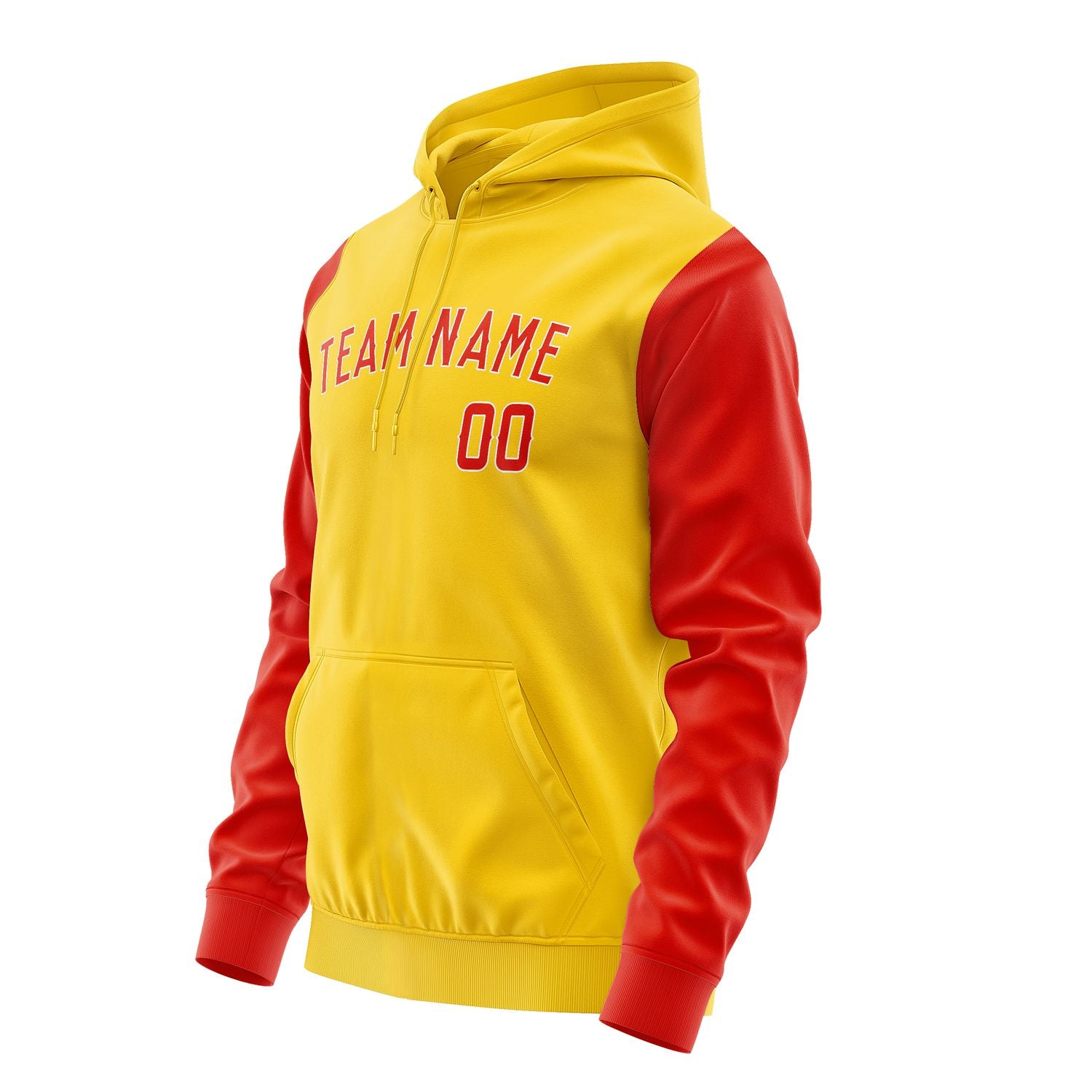 Maßgeschneidertes Gold Orangerot Hoodie 3030121230B31812