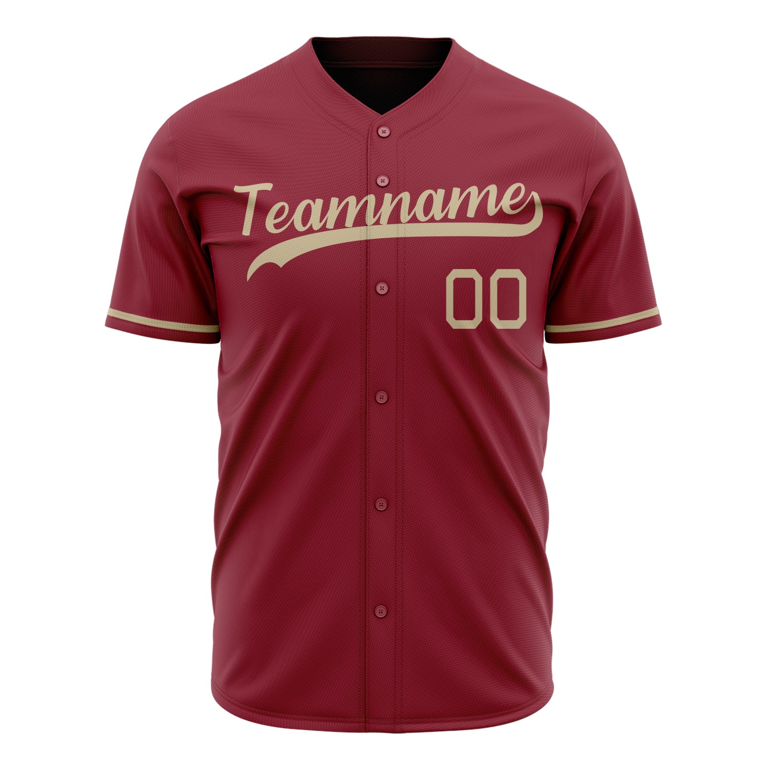 Benutzerdefiniertes Professionelles Kastanienbraun Creme Baseballtrikot