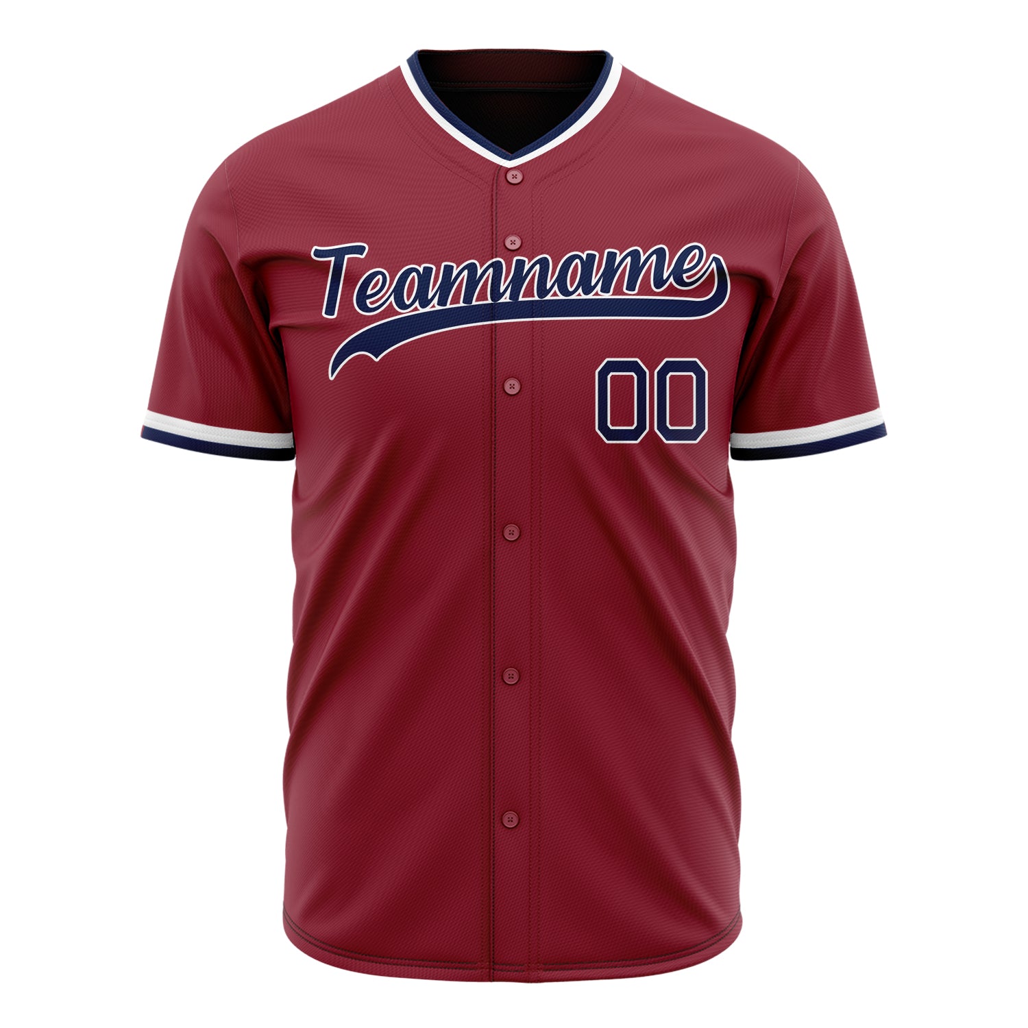 Benutzerdefiniertes Professionelles Kastanienbraun Marineblau Baseballtrikot