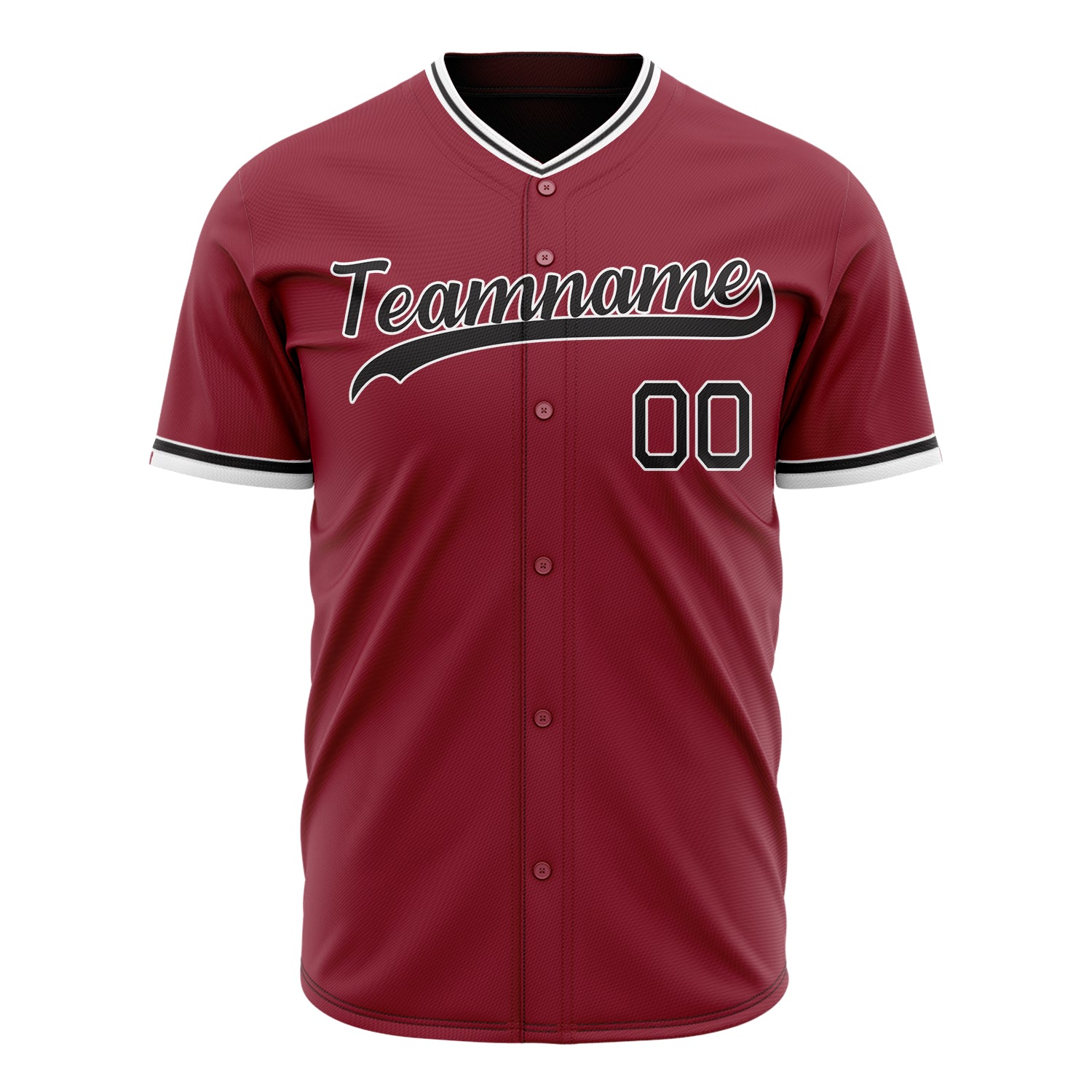 Benutzerdefiniertes Professionelles Kastanienbraun Schwarz Baseballtrikot