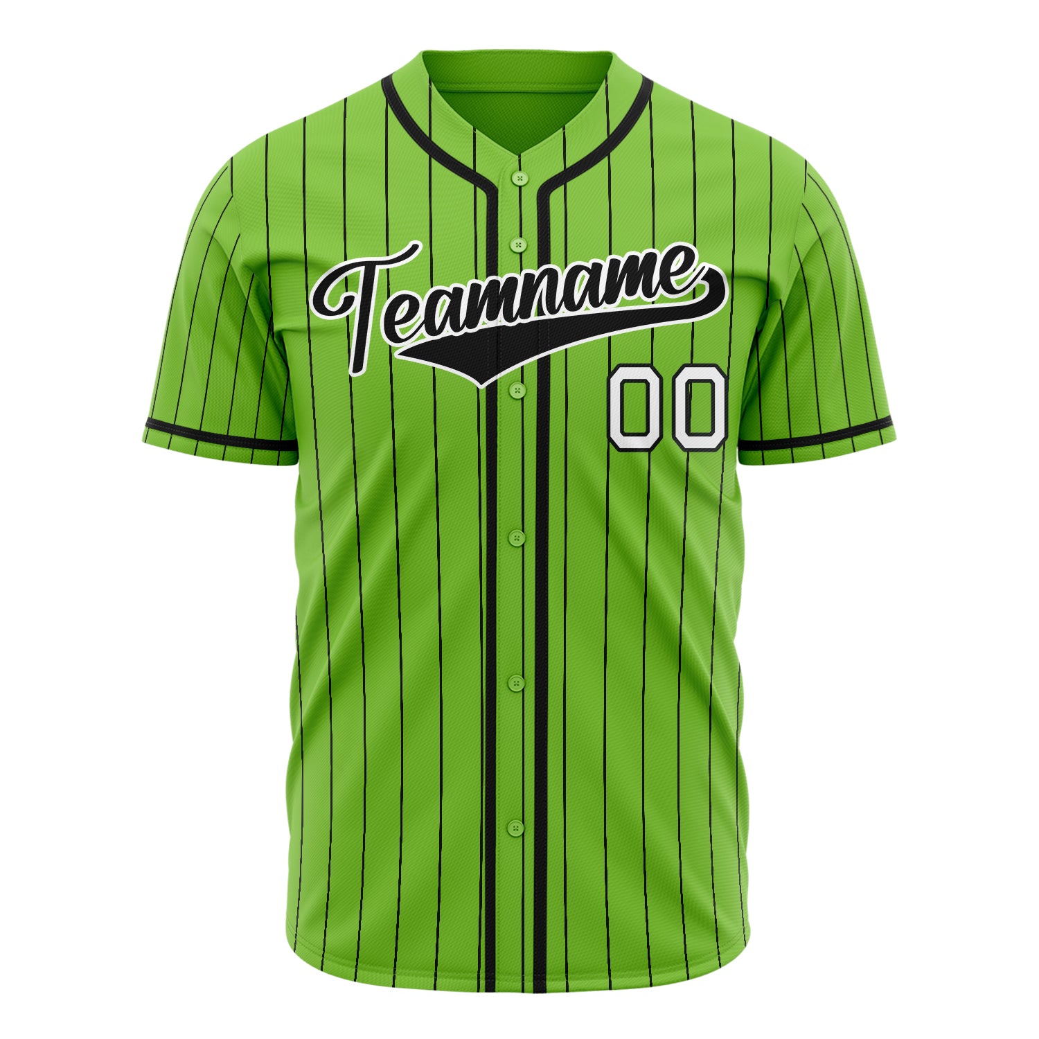 Benutzerdefiniertes Professionelles Neongrün Schwarz Baseballtrikot