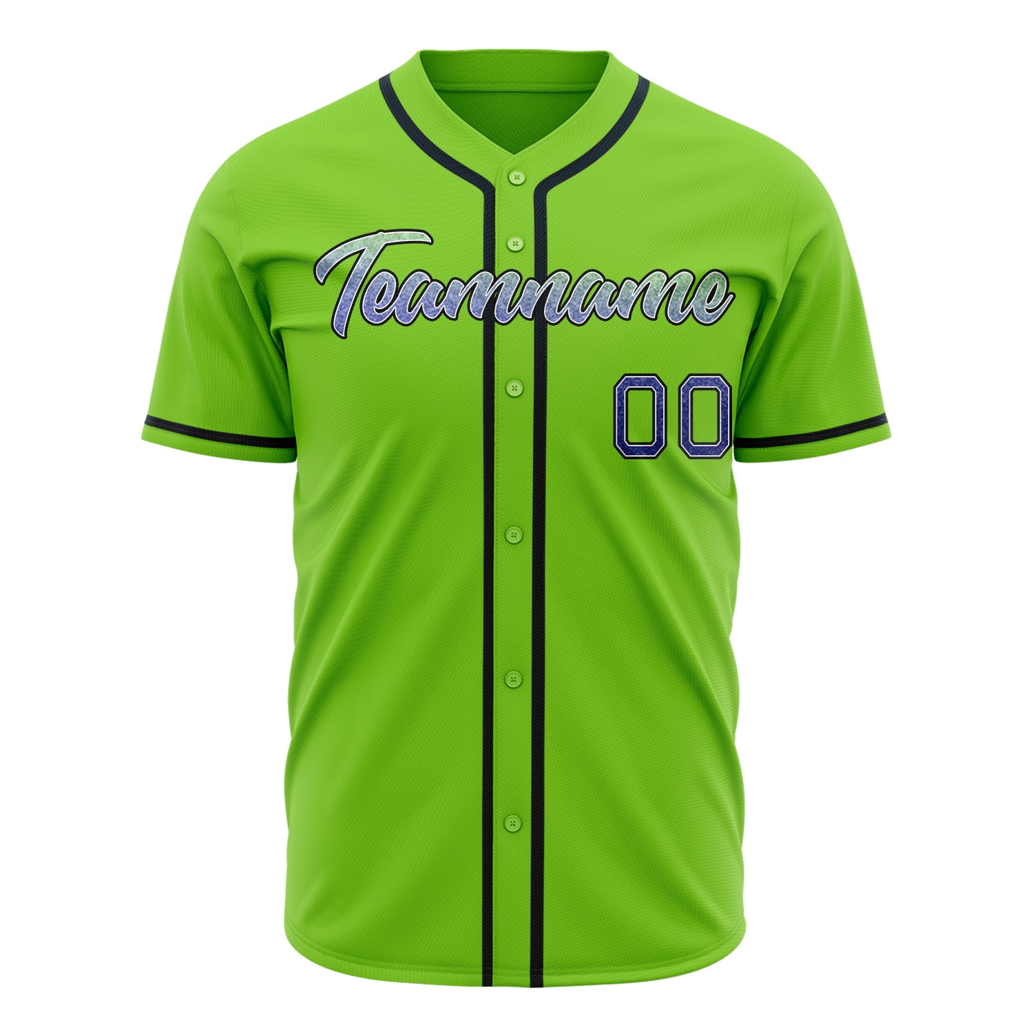 Benutzerdefiniertes Professionelles Neongrün Lila Baseballtrikot