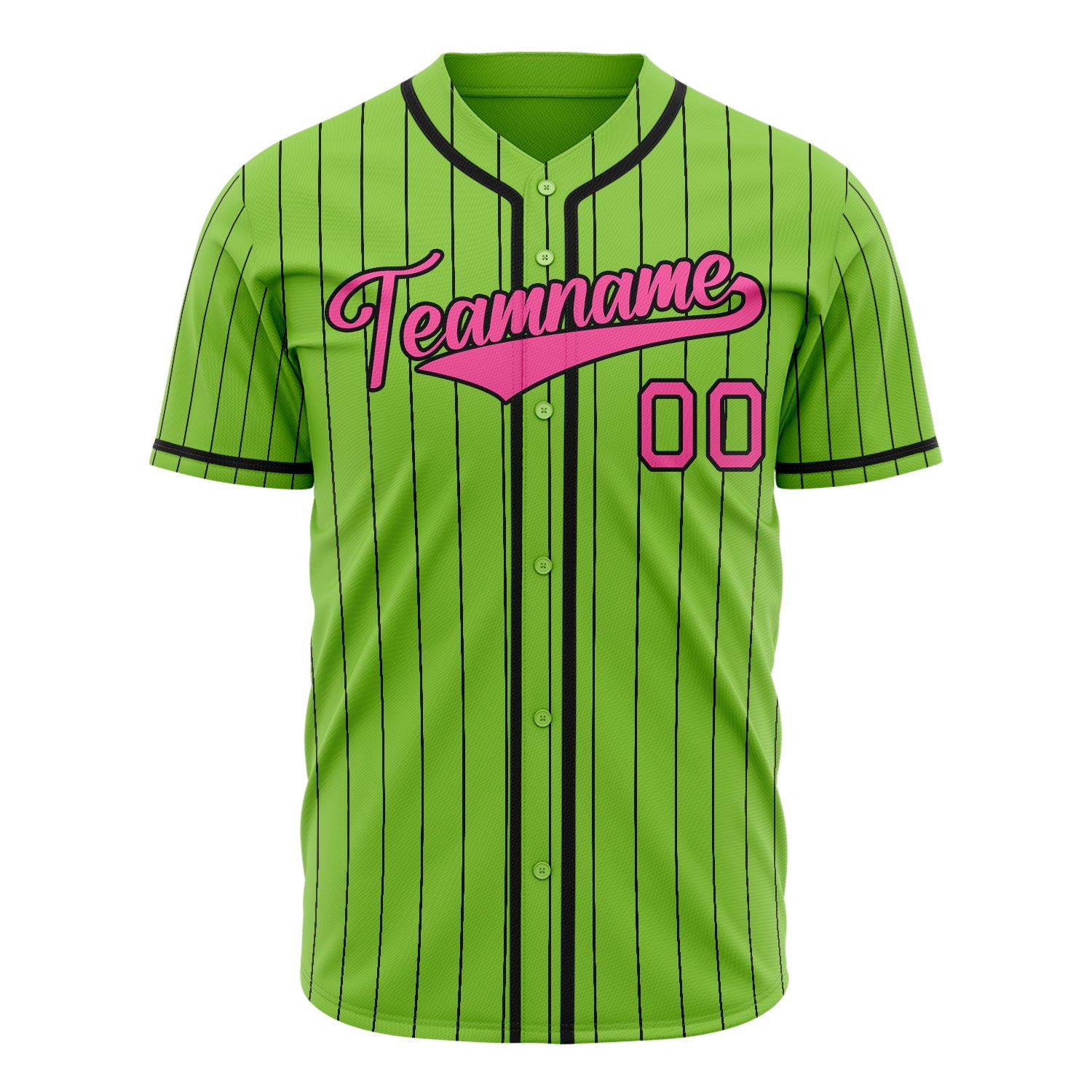 Benutzerdefiniertes Professionelles Neongrün Rosa Baseballtrikot