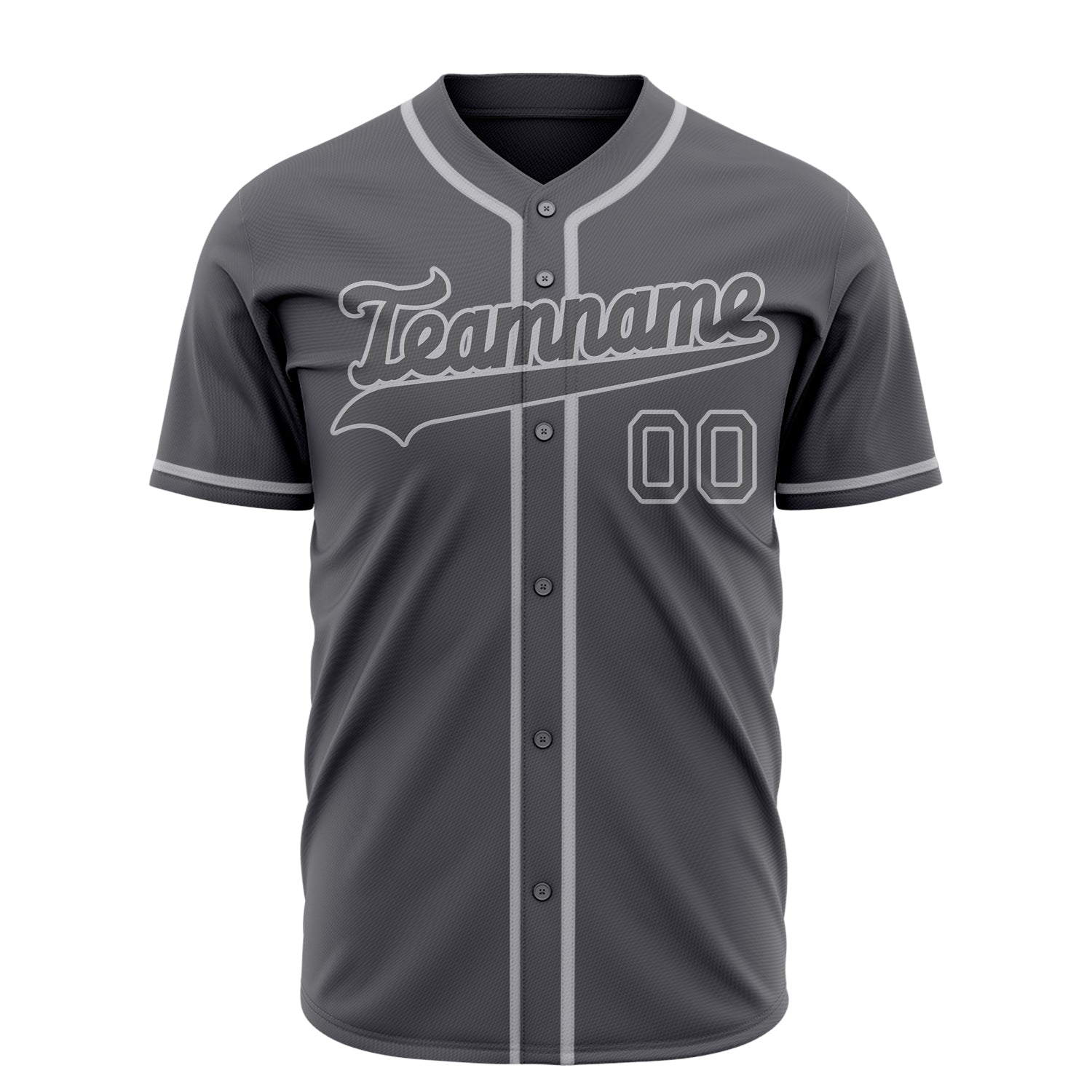 Benutzerdefiniertes Professionelles Stahlgrau Grau Baseballtrikot