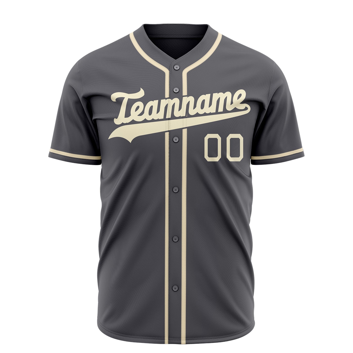 Benutzerdefiniertes Professionelles Stahlgrau Creme Baseballtrikot