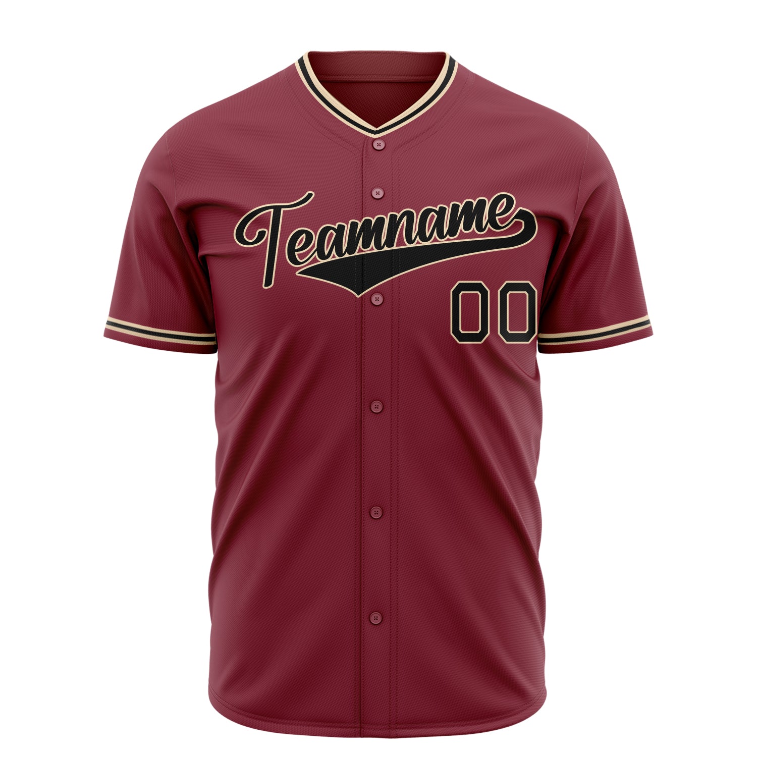 Benutzerdefiniertes Professionelles Karmesinrot Schwarz Baseballtrikot