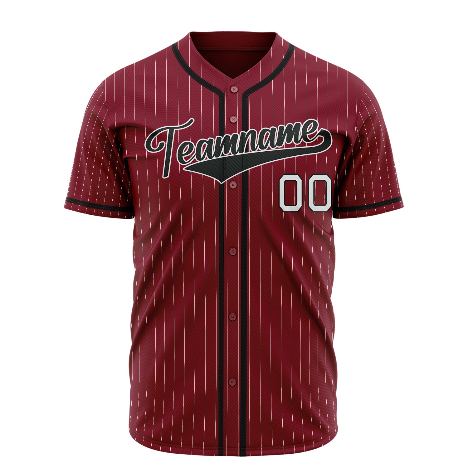 Benutzerdefiniertes Professionelles Karmesinrot Schwarz Baseballtrikot