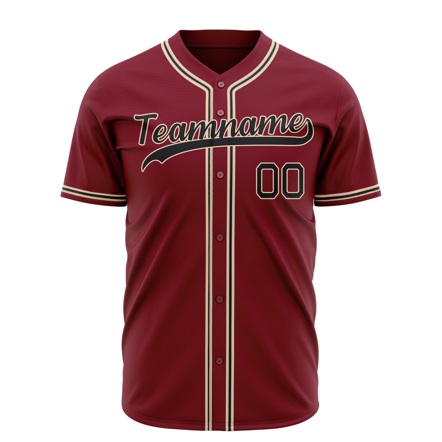 Benutzerdefiniertes Professionelles Karmesinrot Schwarz Baseballtrikot