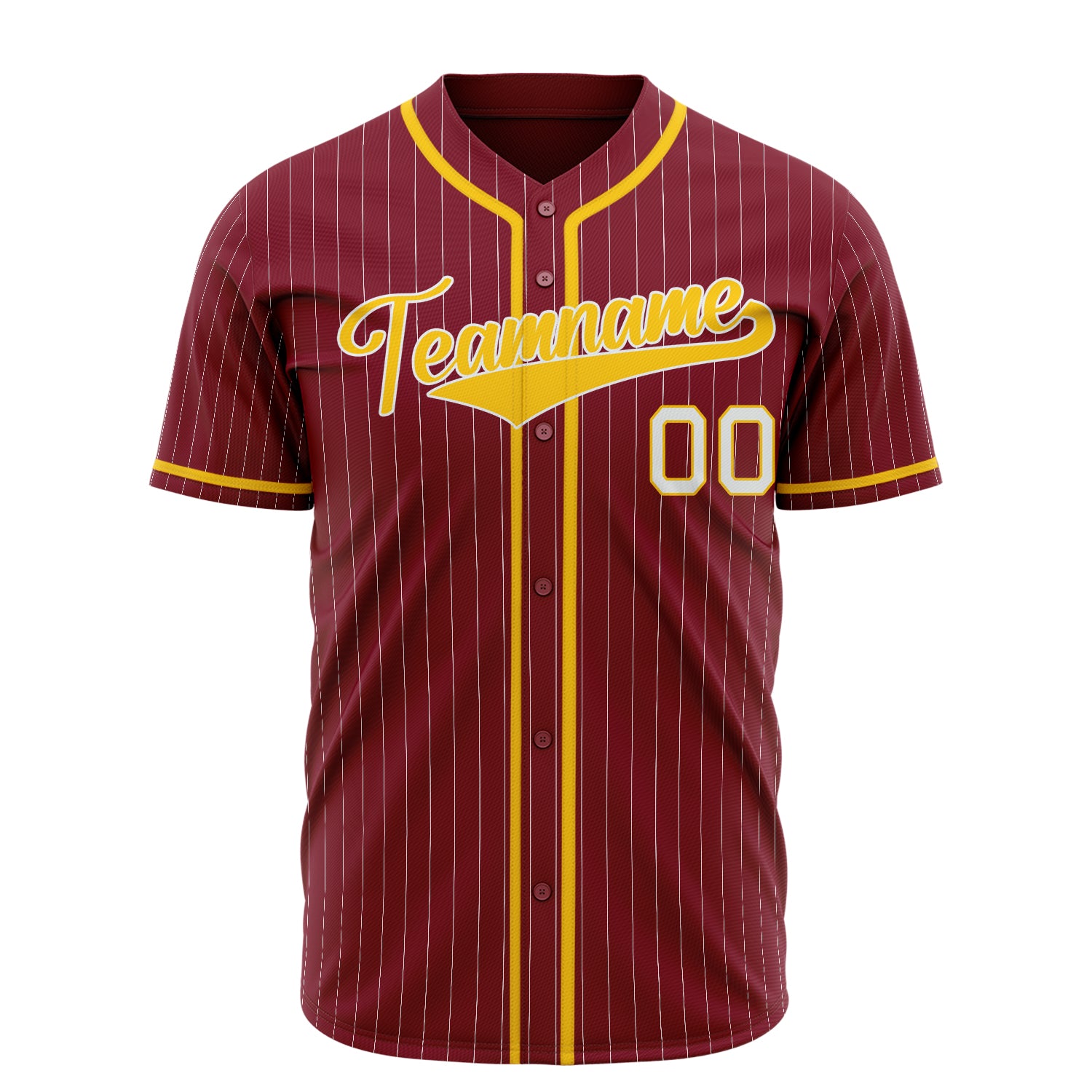 Benutzerdefiniertes Professionelles Karmesinrot Gold Baseballtrikot