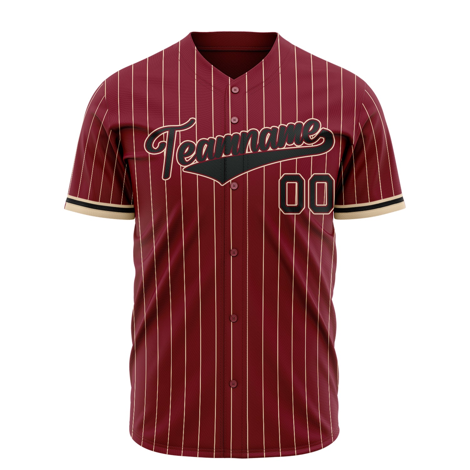 Benutzerdefiniertes Professionelles Karmesinrot Schwarz Baseballtrikot