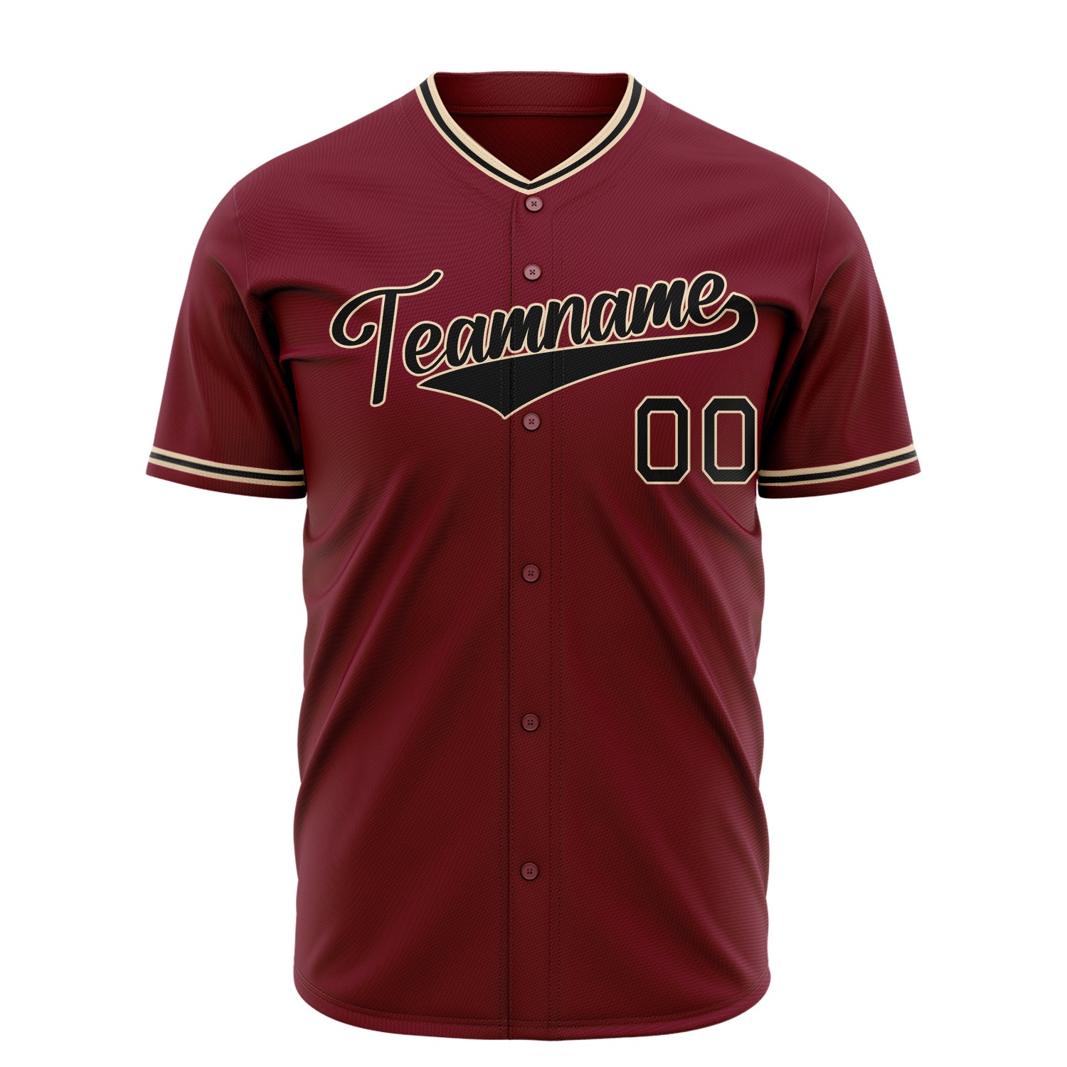 Benutzerdefiniertes Professionelles Karmesinrot Schwarz Baseballtrikot