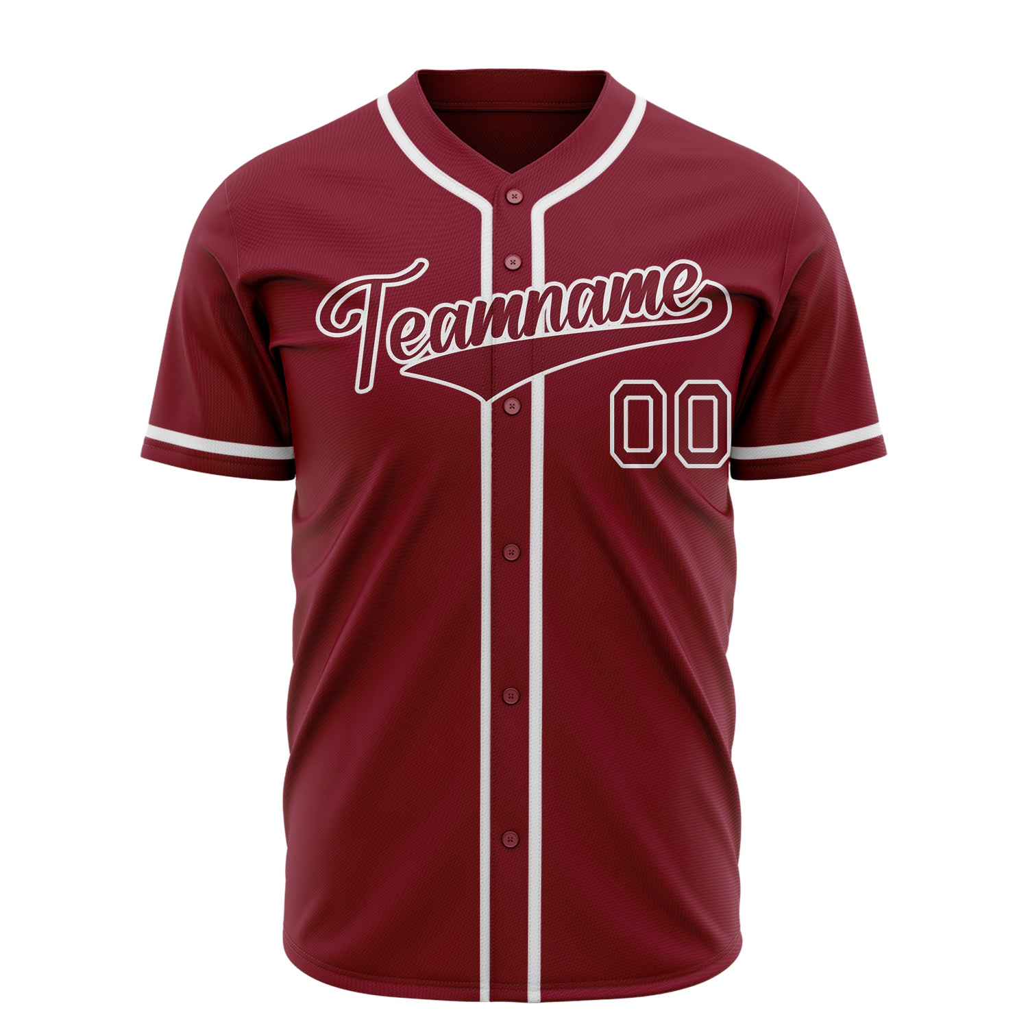 Benutzerdefiniertes Professionelles Karmesinrot Weiß Baseballtrikot