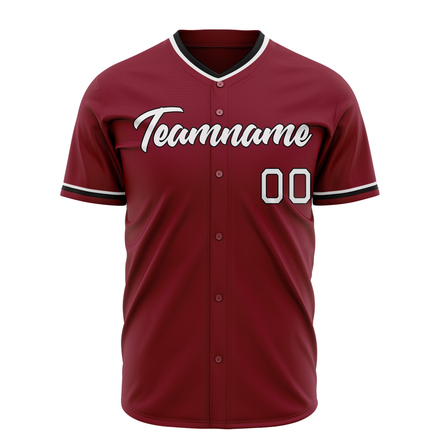 Benutzerdefiniertes Professionelles Karmesinrot Weiß Baseballtrikot