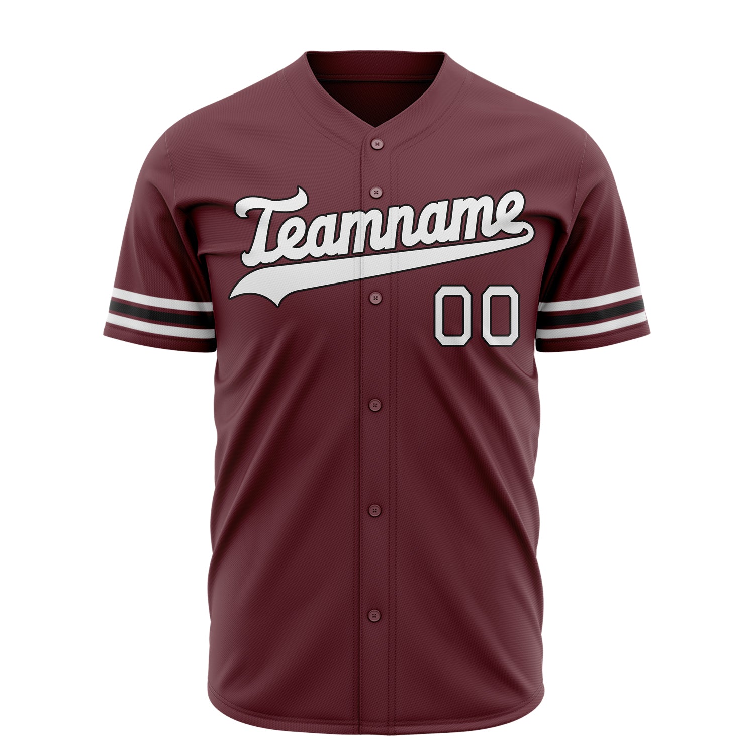 Benutzerdefiniertes Professionelles Karmesinrot Weiß Baseballtrikot