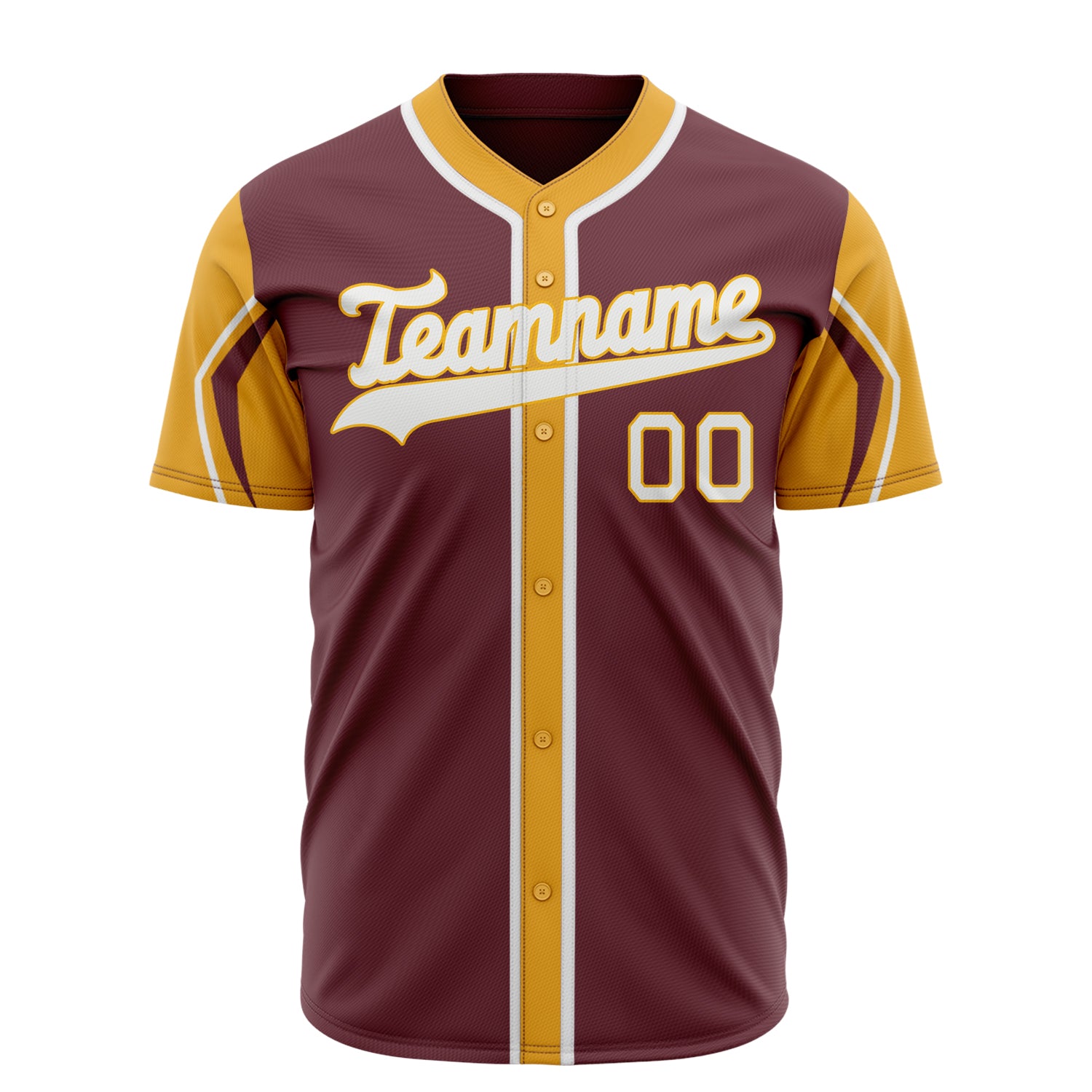 Benutzerdefiniertes Professionelles Karmesinrot Gold Baseballtrikot