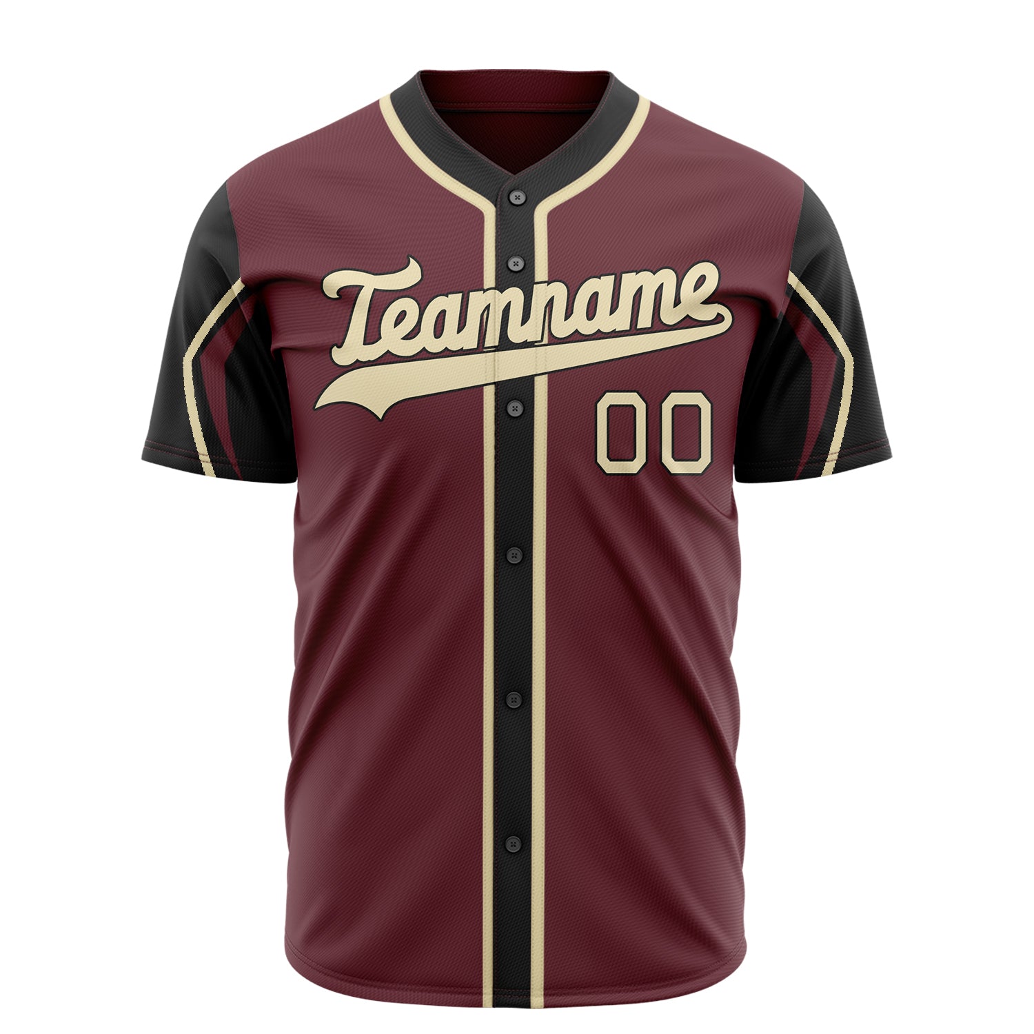 Benutzerdefiniertes Professionelles Karmesinrot Creme Baseballtrikot