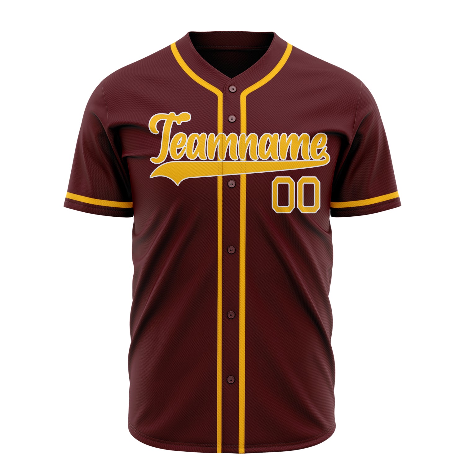 Benutzerdefiniertes Professionelles Karmesinrot Gold Baseballtrikot