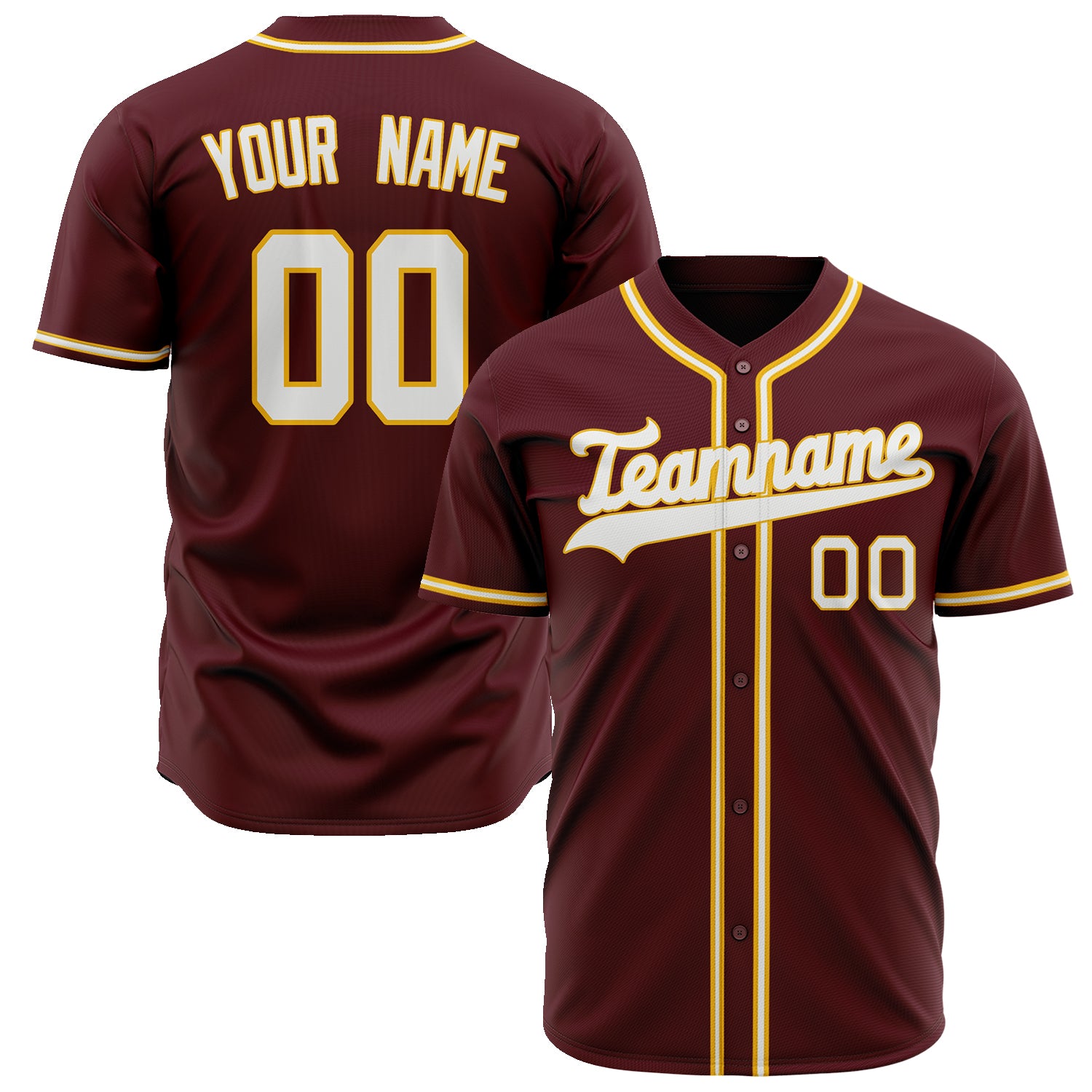 Benutzerdefiniertes Professionelles Karmesinrot Weiß Baseballtrikot BB02240601KZ322