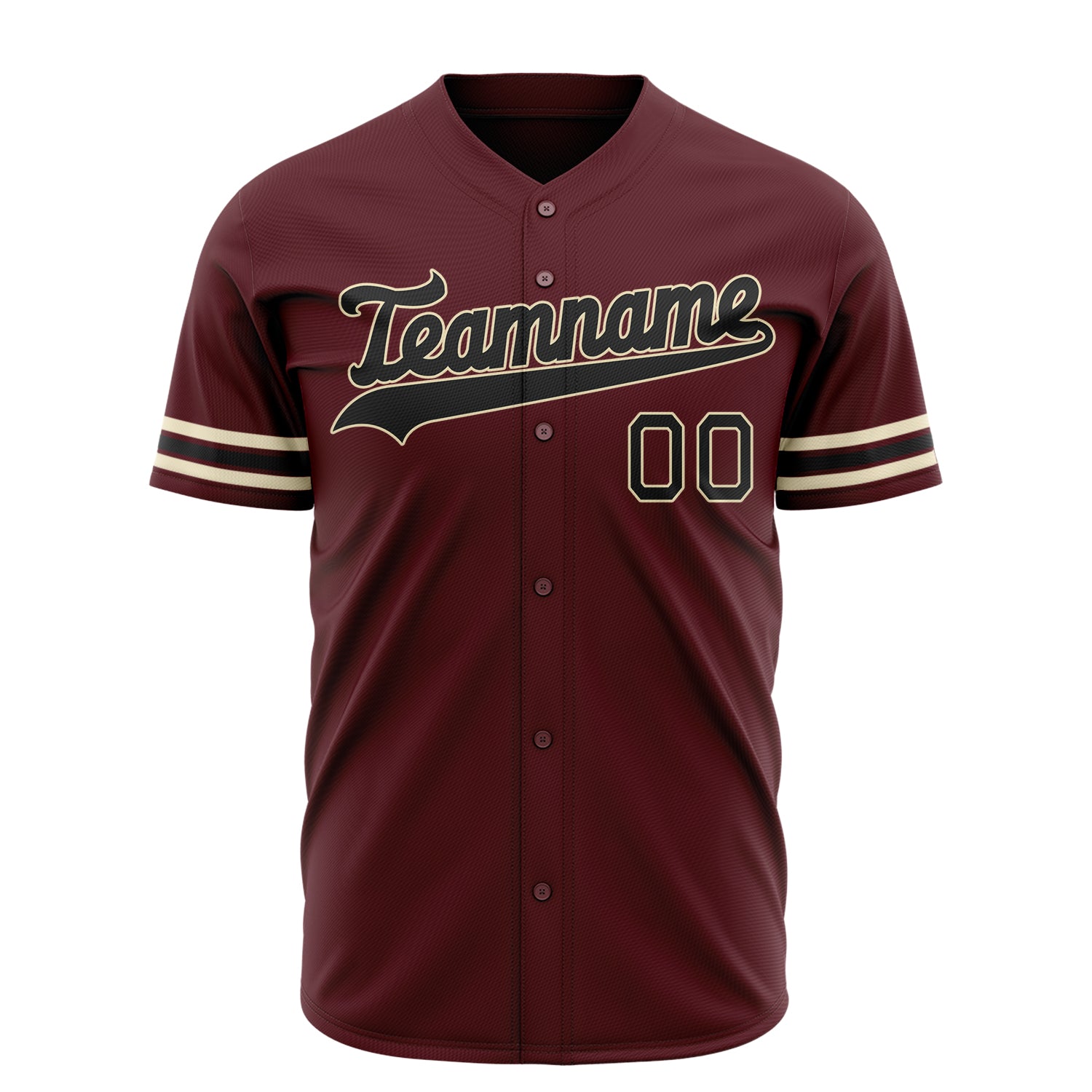 Benutzerdefiniertes Professionelles Karmesinrot Schwarz Baseballtrikot