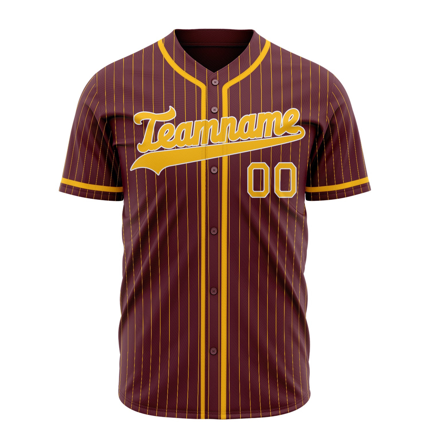 Benutzerdefiniertes Professionelles Karmesinrot Gold Baseballtrikot