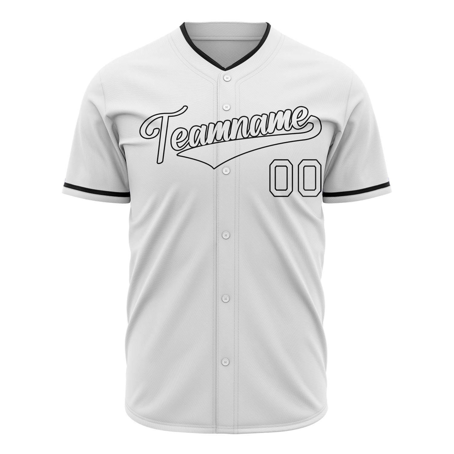 Benutzerdefiniertes Professionelles Weiß Schwarz Baseballtrikot