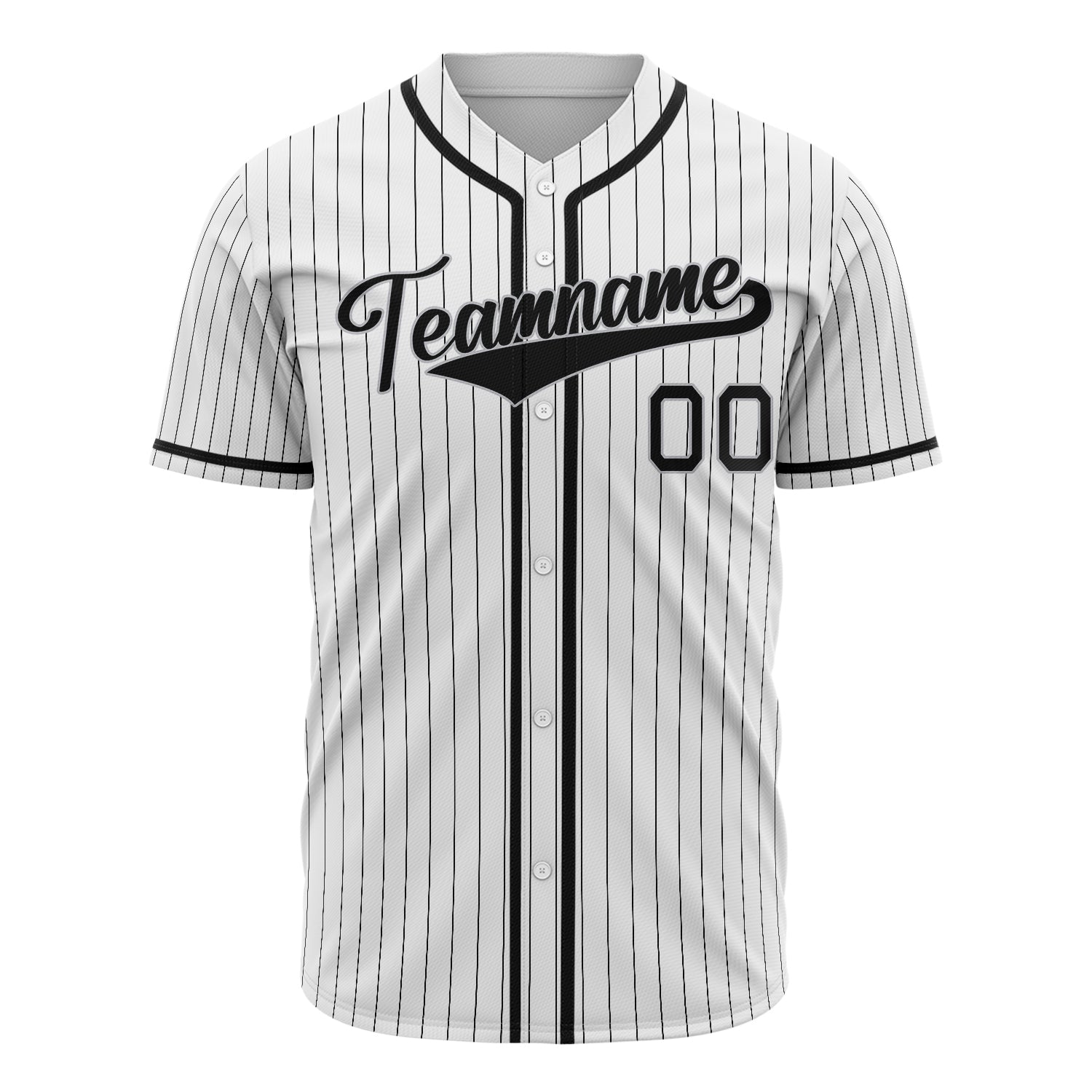 Benutzerdefiniertes Professionelles Weiß Schwarz Baseballtrikot