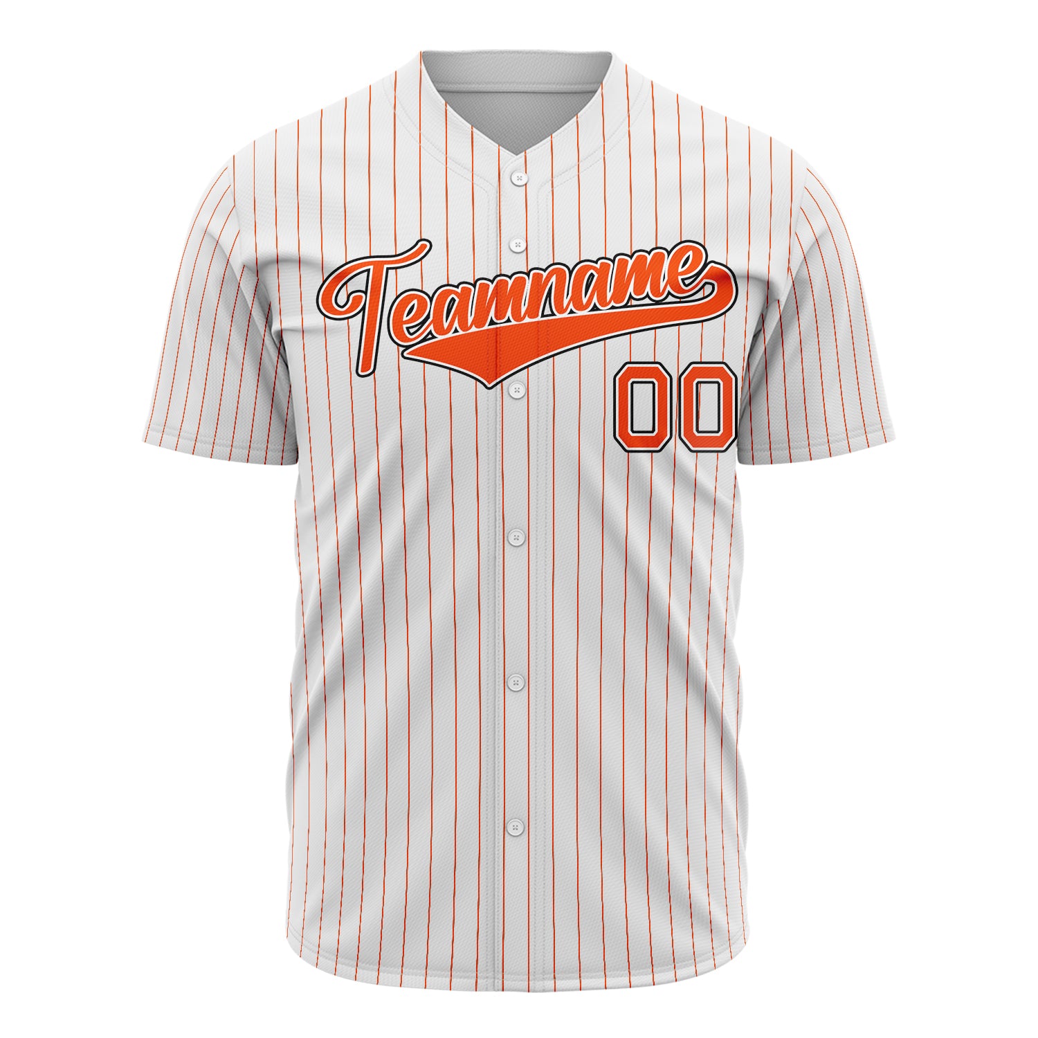 Benutzerdefiniertes Professionelles Weiß Orange Baseballtrikot