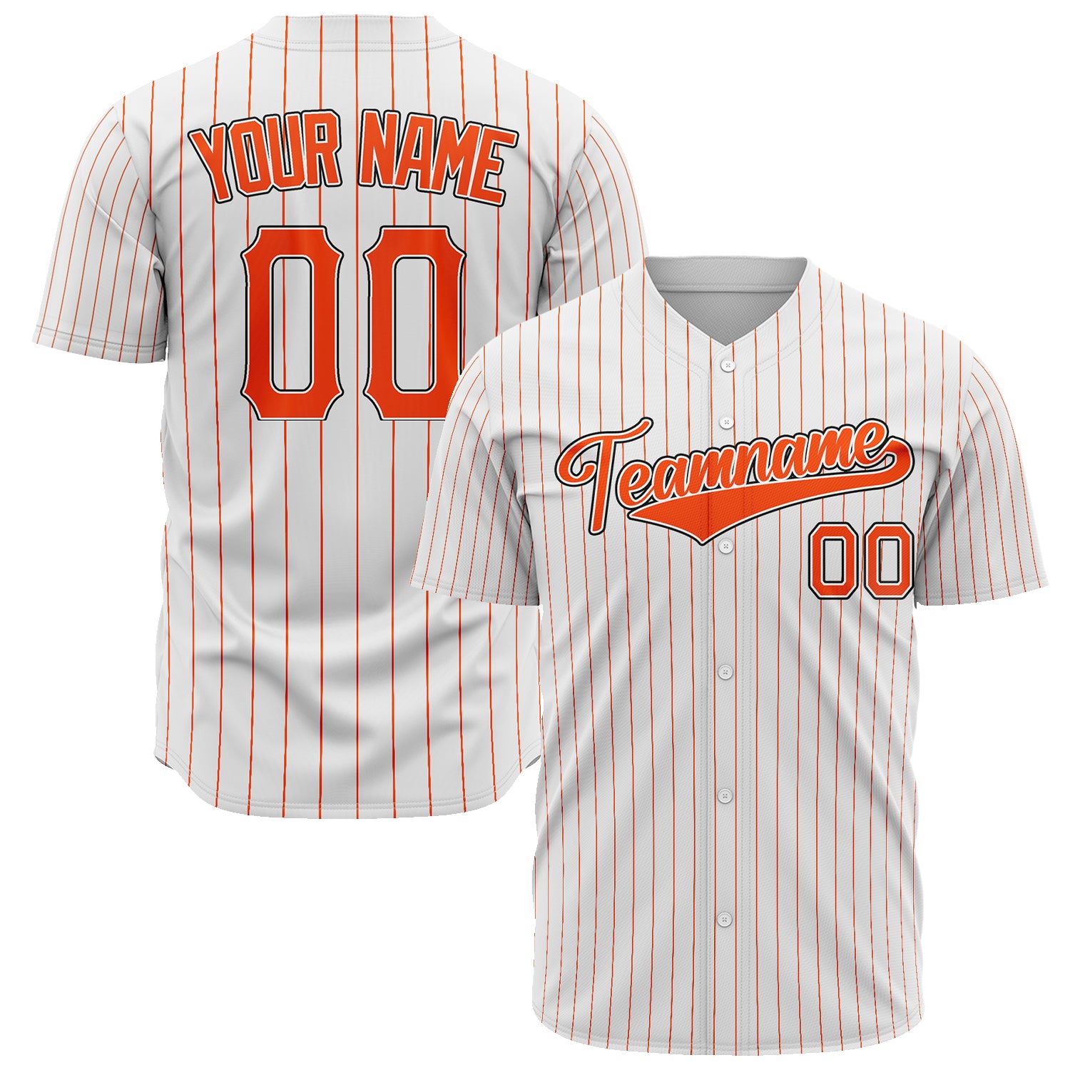 Benutzerdefiniertes Professionelles Weiß Orange Baseballtrikot BB02240601LH236