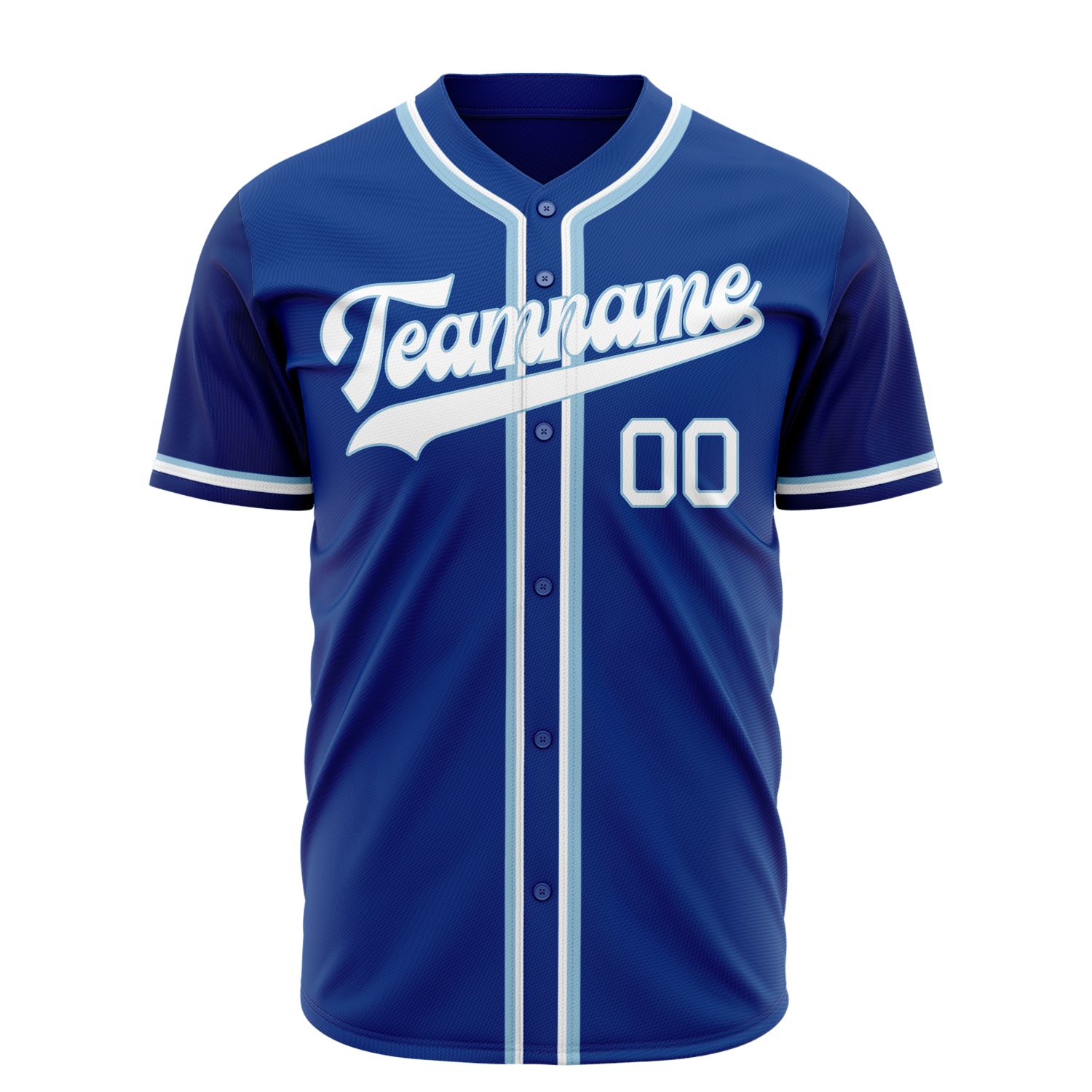 Benutzerdefiniertes Professionelles Königsblau Weiß Baseballtrikot