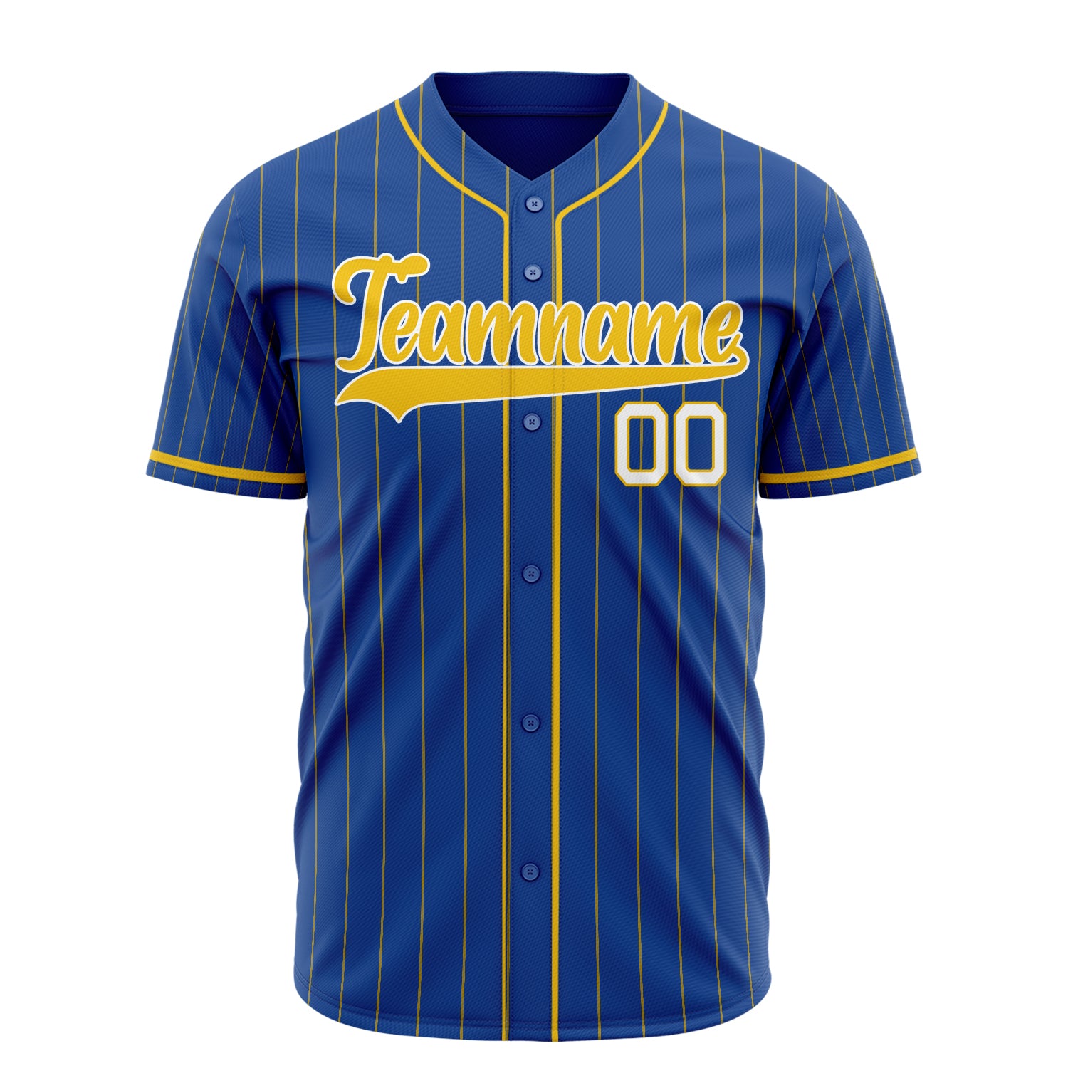 Benutzerdefiniertes Professionelles Königsblau Gold Baseballtrikot