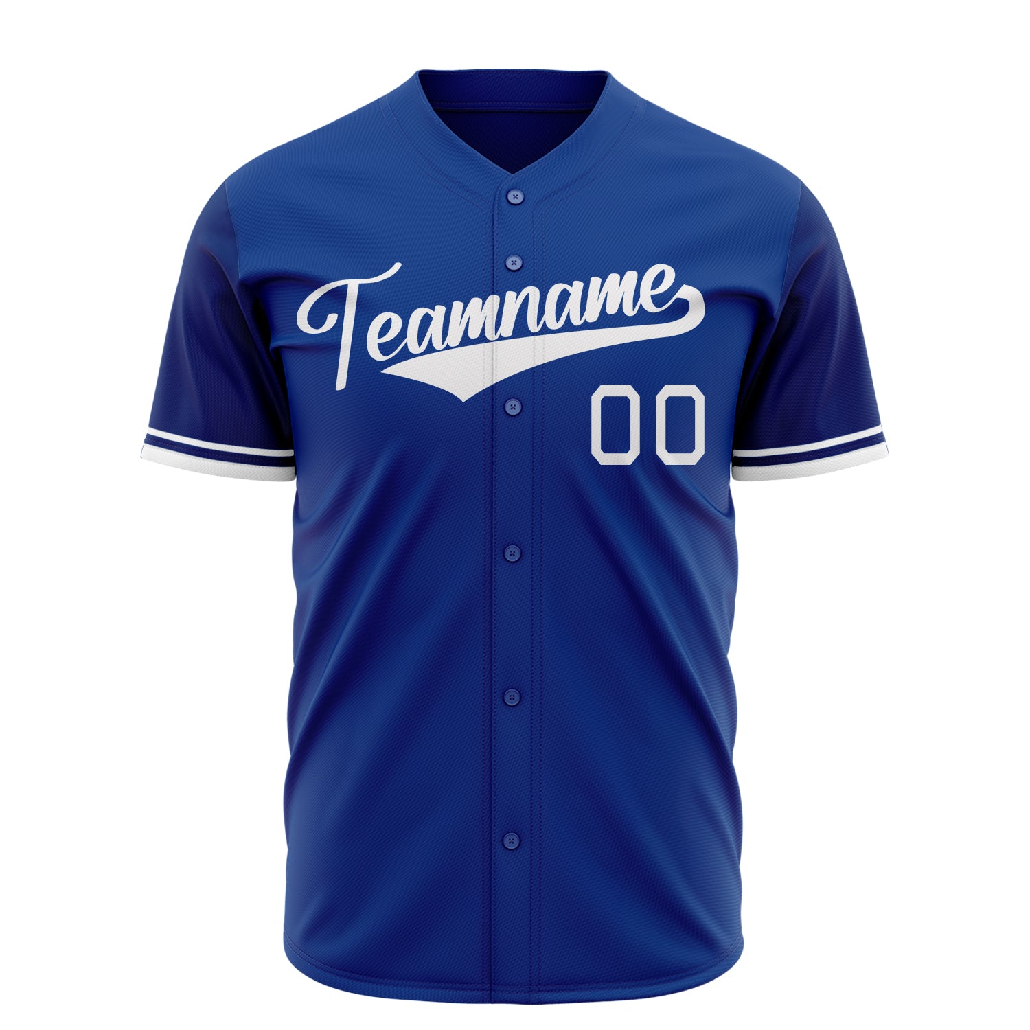 Benutzerdefiniertes Professionelles Königsblau Weiß Baseballtrikot