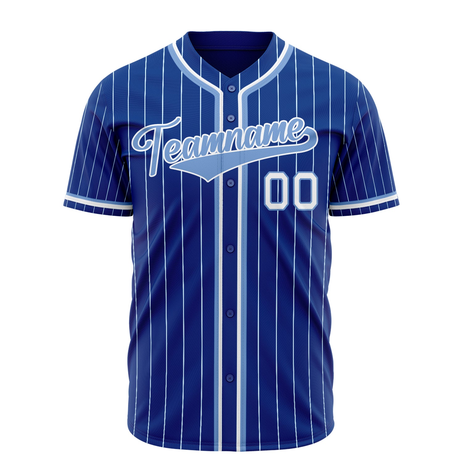 Benutzerdefiniertes Professionelles Königsblau Hellblau Baseballtrikot