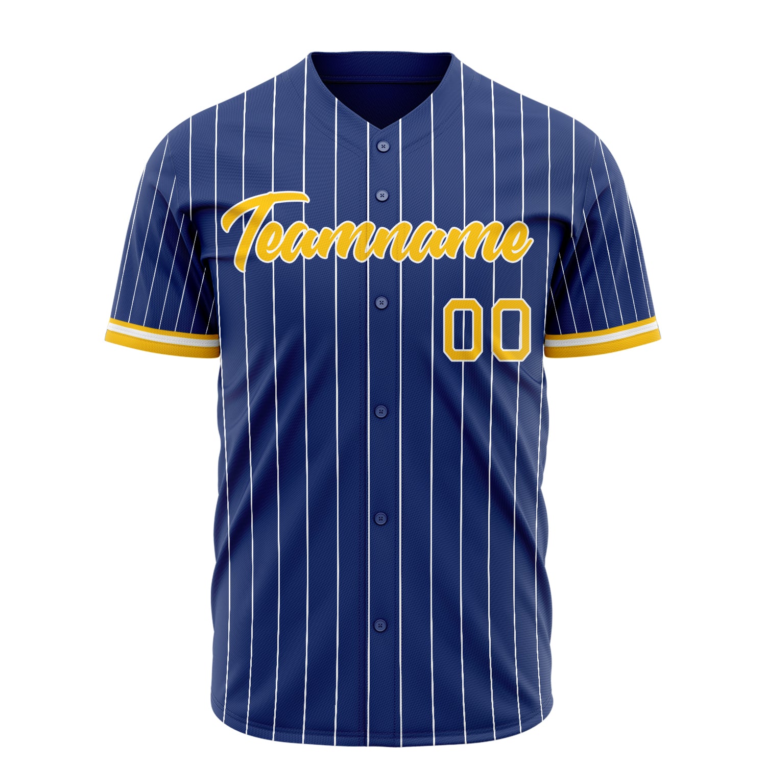 Benutzerdefiniertes Professionelles Königsblau Gold Baseballtrikot