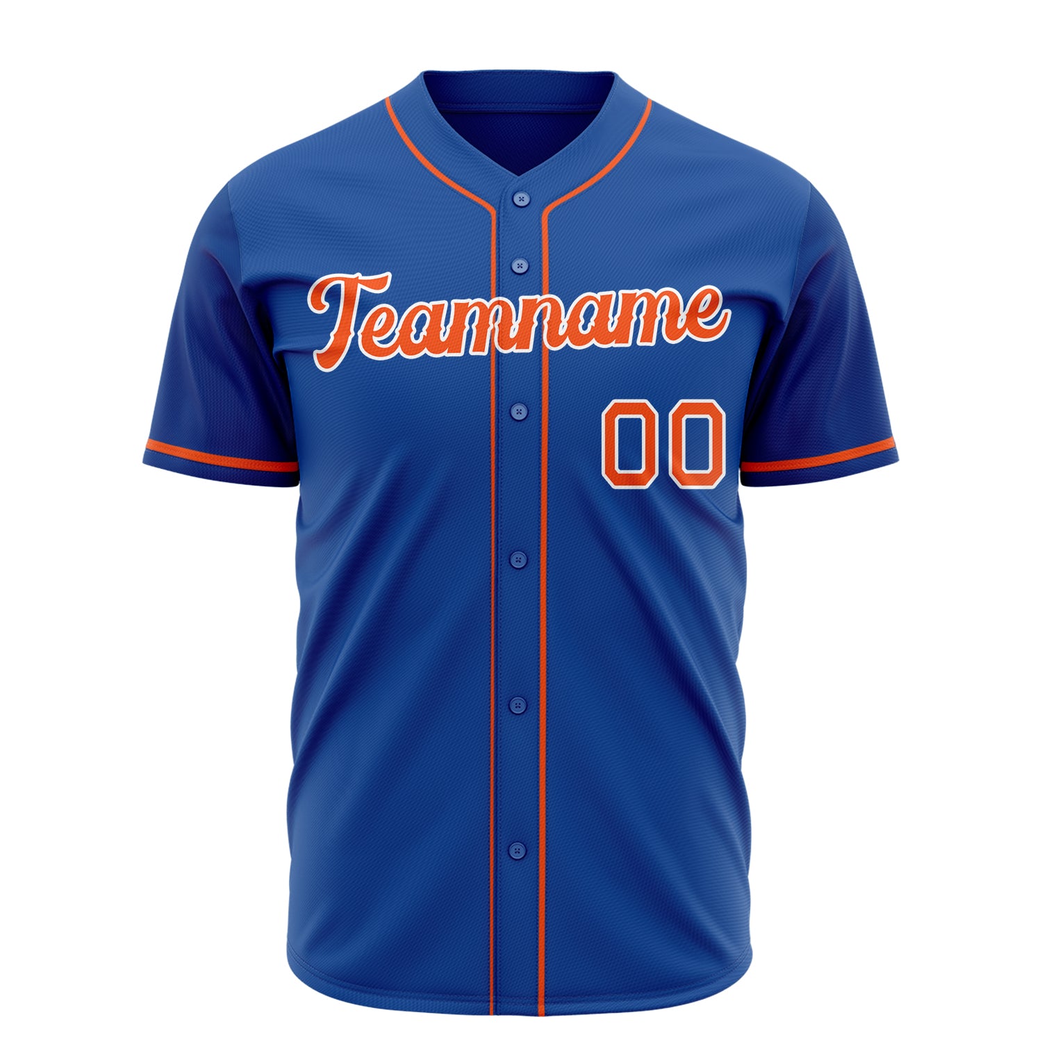 Benutzerdefiniertes Professionelles Königsblau Orange Baseballtrikot