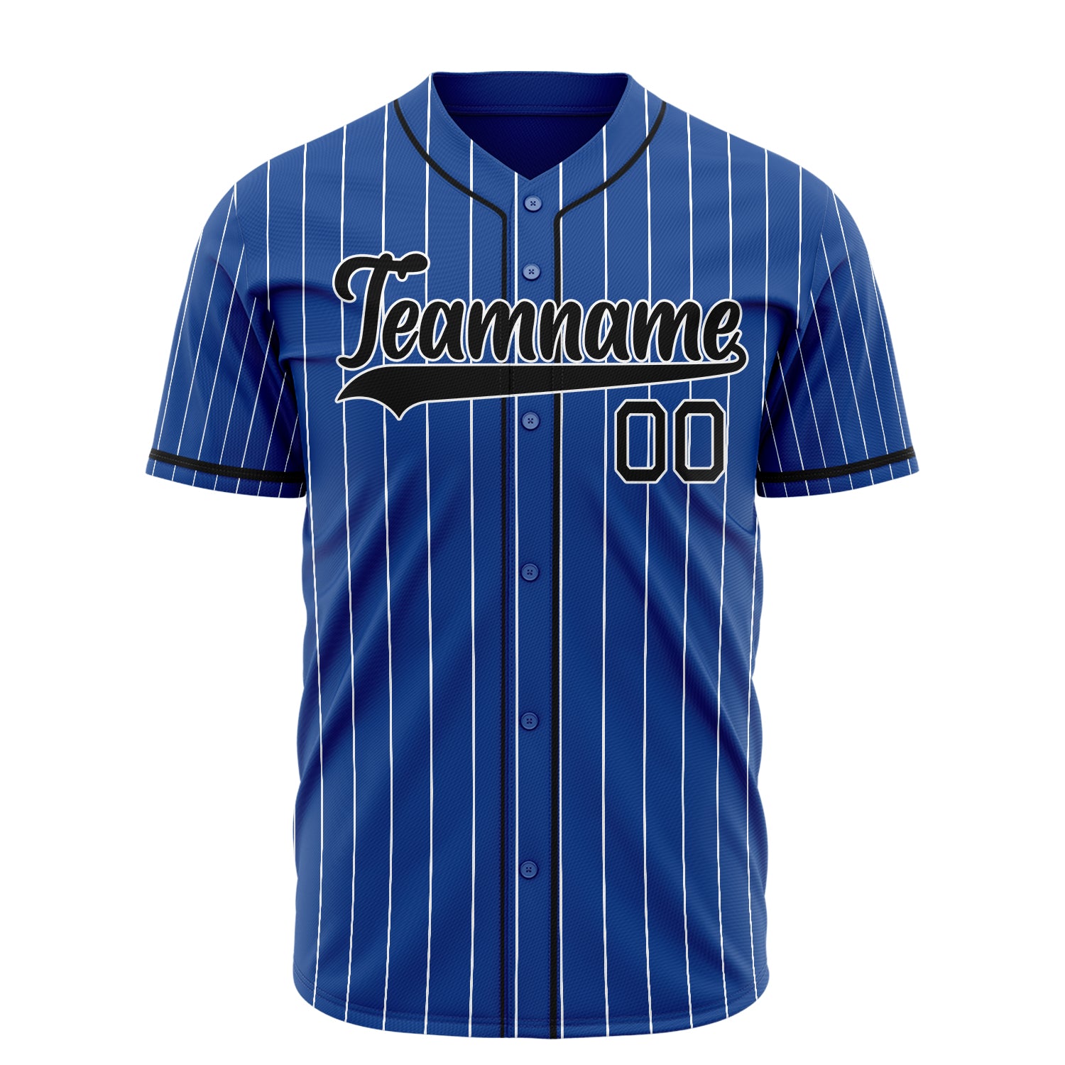 Benutzerdefiniertes Professionelles Königsblau Schwarz Baseballtrikot