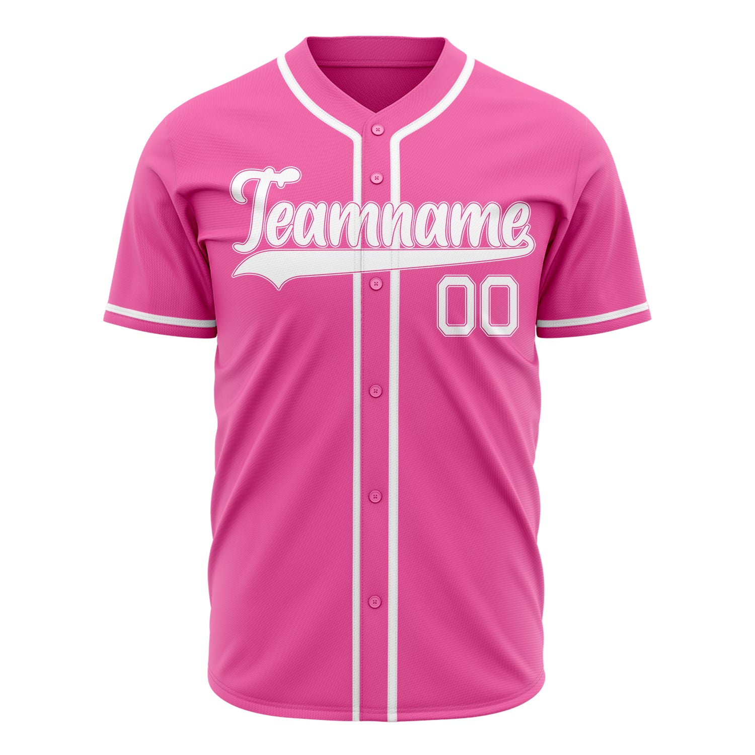 Benutzerdefiniertes Professionelles Rosa Weiß Baseballtrikot