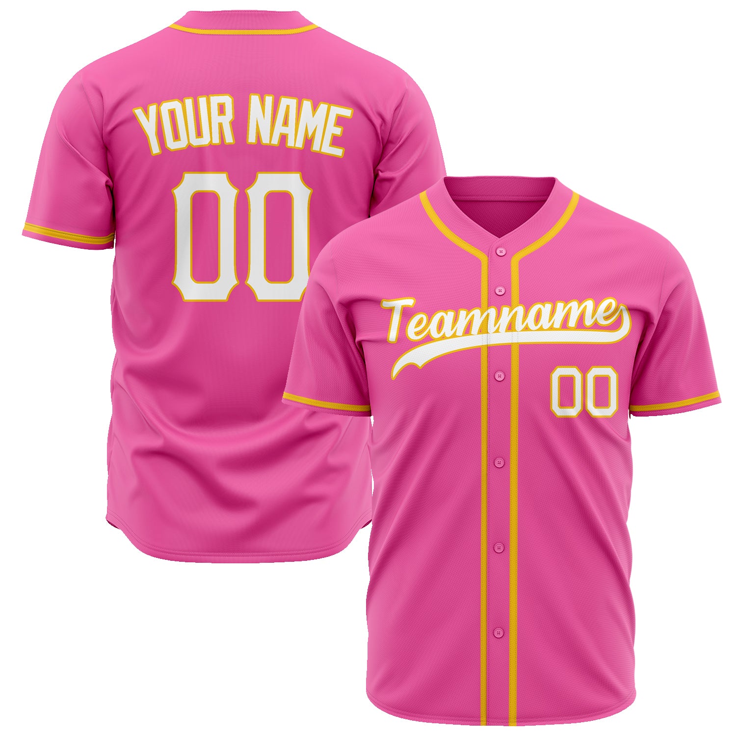 Benutzerdefiniertes Professionelles Rosa Weiß Baseballtrikot BB02240601WX060