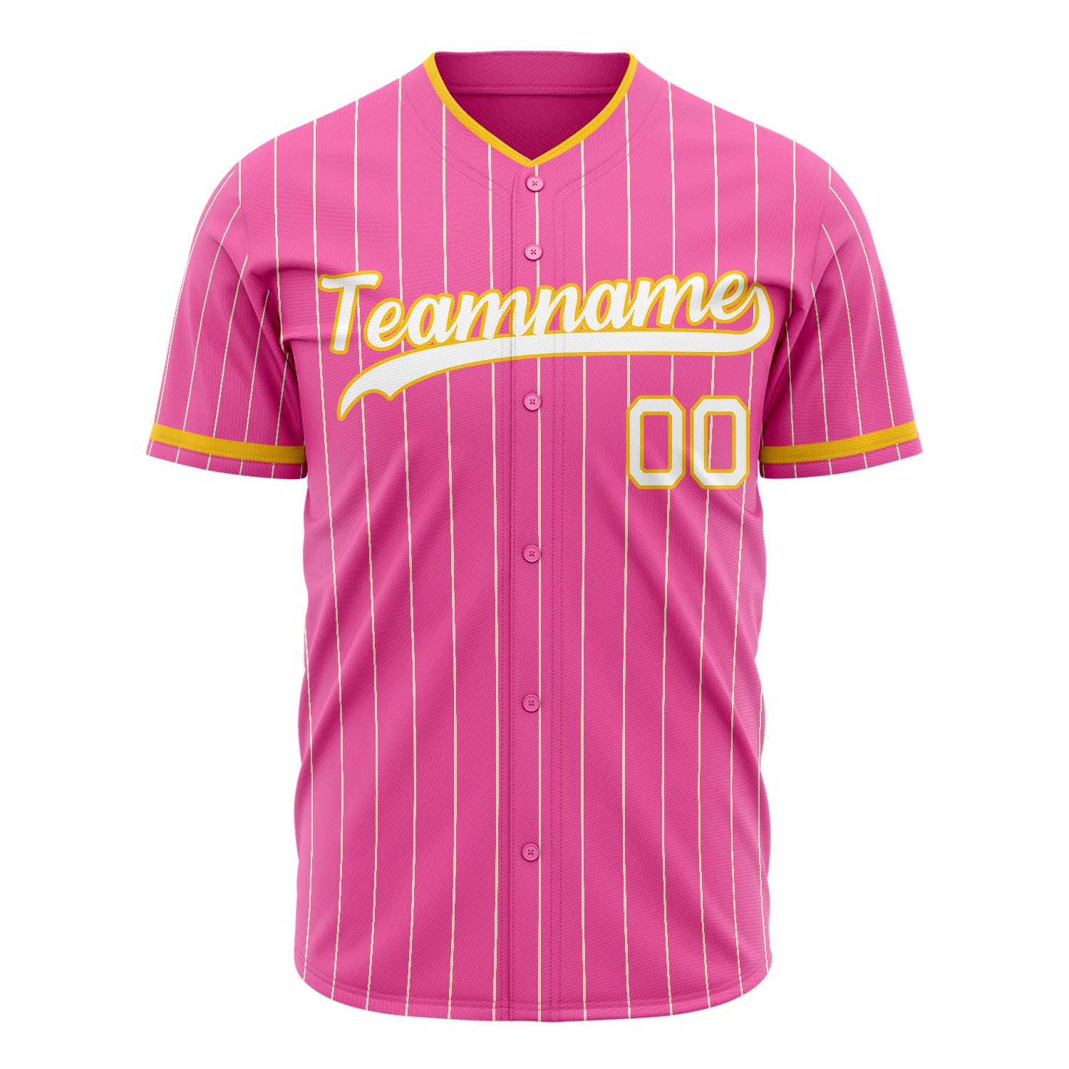 Benutzerdefiniertes Professionelles Rosa Weiß Baseballtrikot