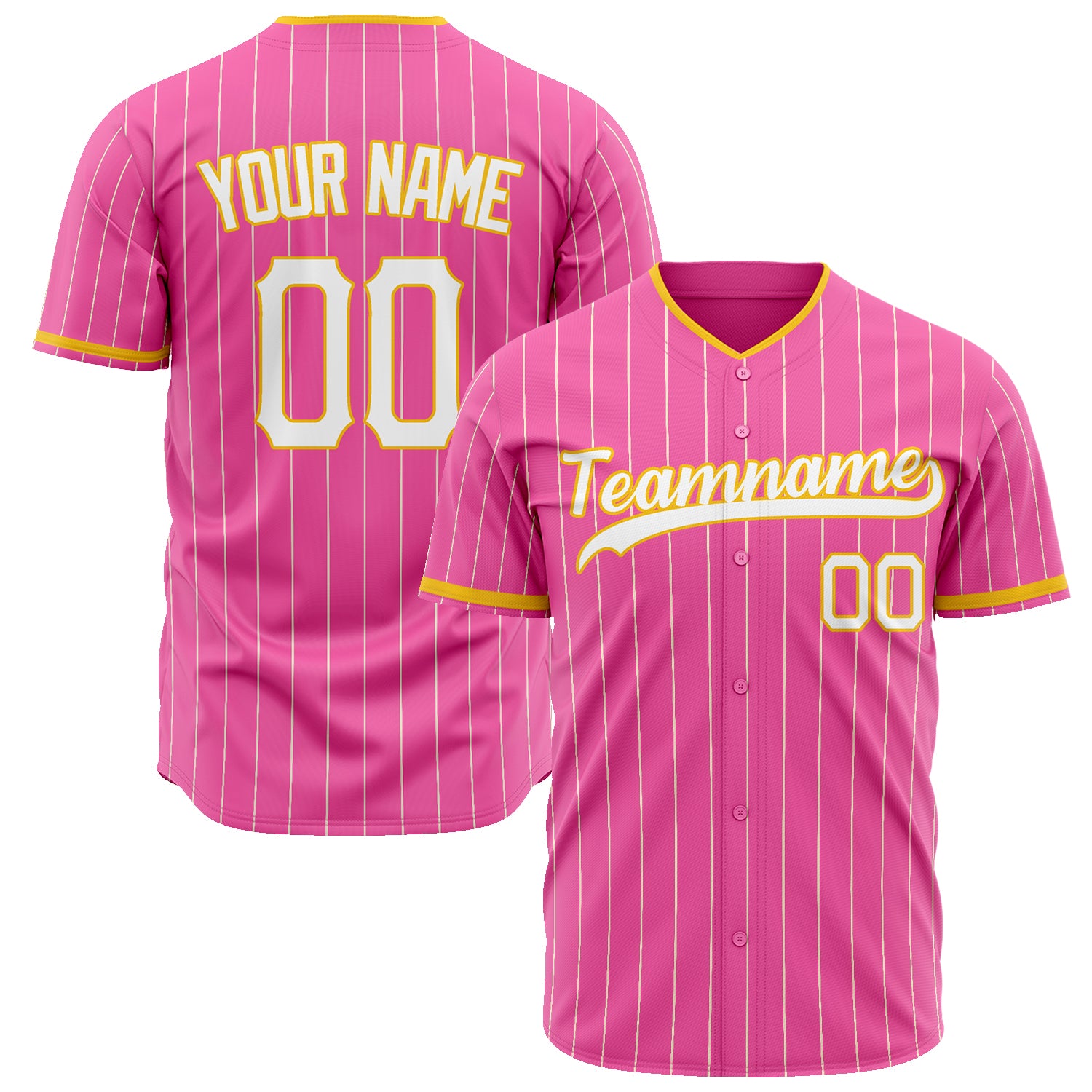 Benutzerdefiniertes Professionelles Rosa Weiß Baseballtrikot BB02240601WX061