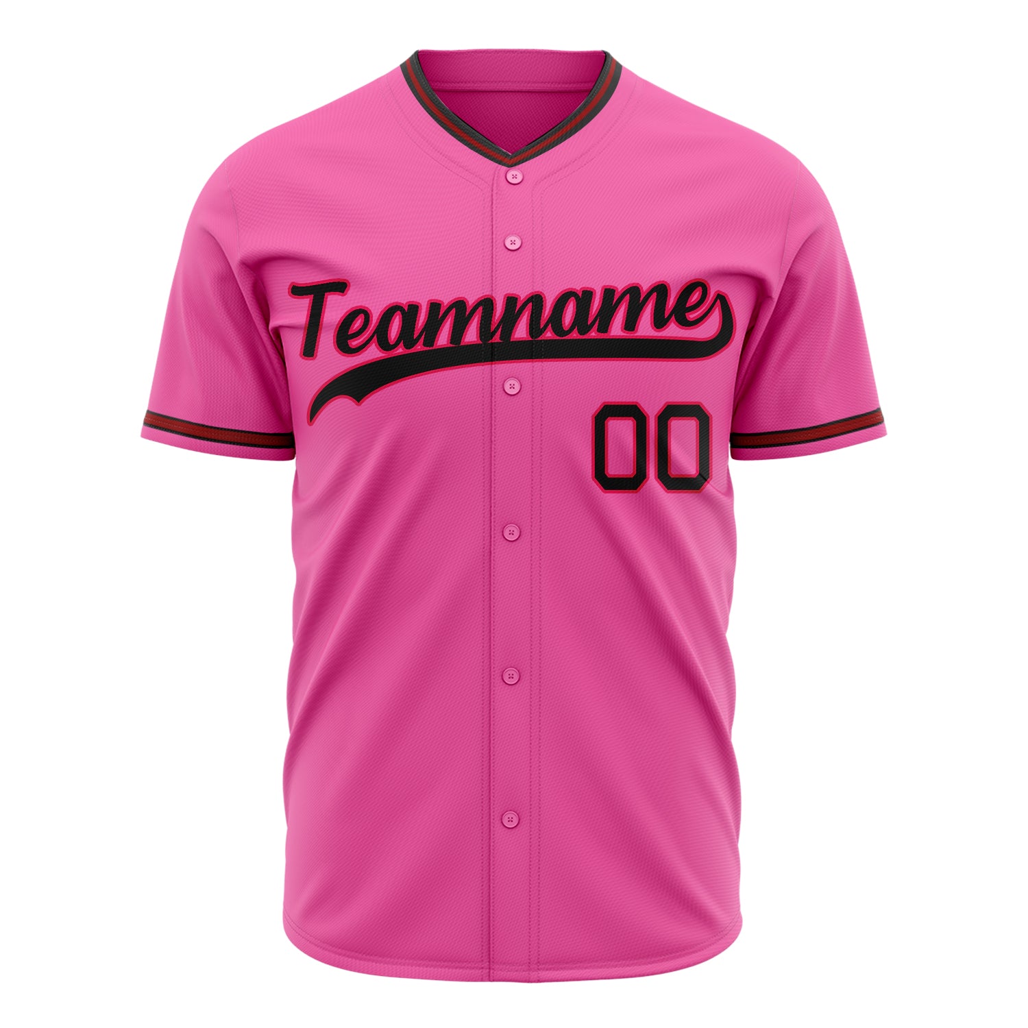 Benutzerdefiniertes Professionelles Rosa Schwarz Baseballtrikot