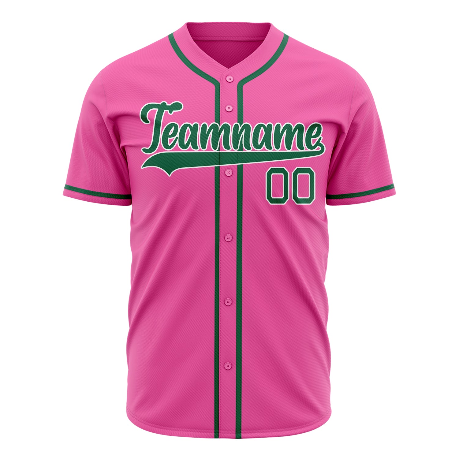 Benutzerdefiniertes Professionelles Rosa Kelly Grün Baseballtrikot