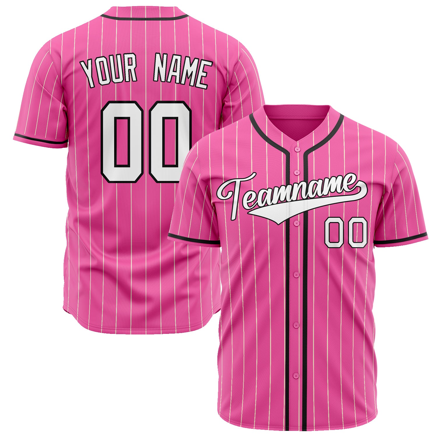 Benutzerdefiniertes Professionelles Rosa Weiß Baseballtrikot BB02240601WX073