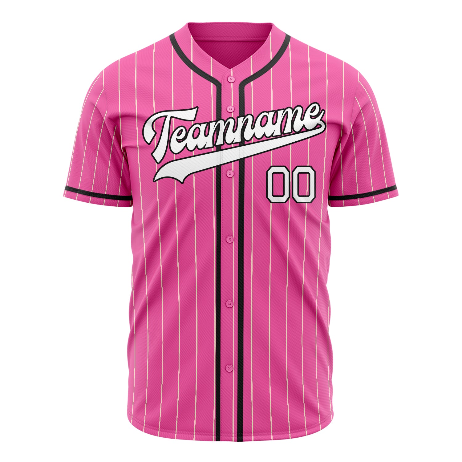 Benutzerdefiniertes Professionelles Rosa Schwarz Baseballtrikot