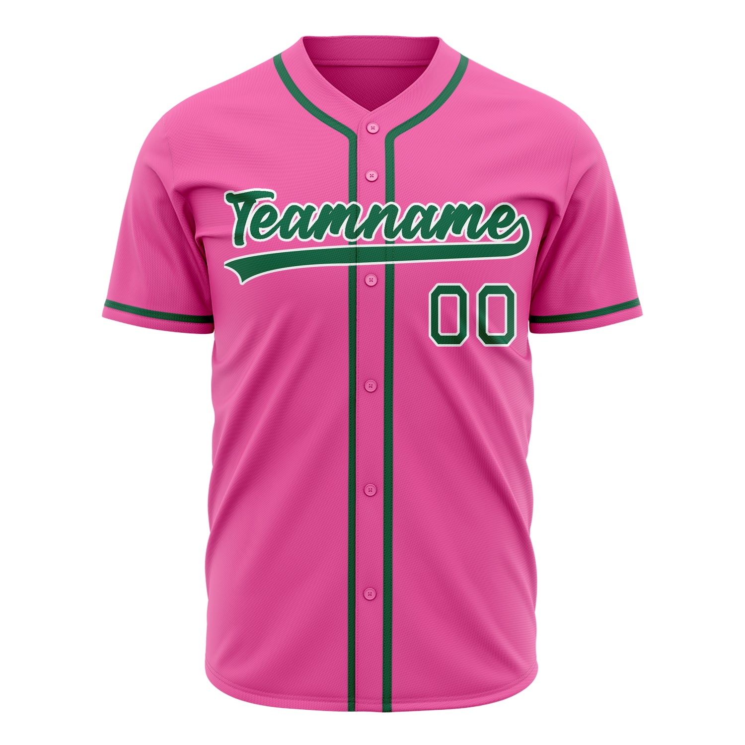 Benutzerdefiniertes Professionelles Rosa Kelly Grün Baseballtrikot