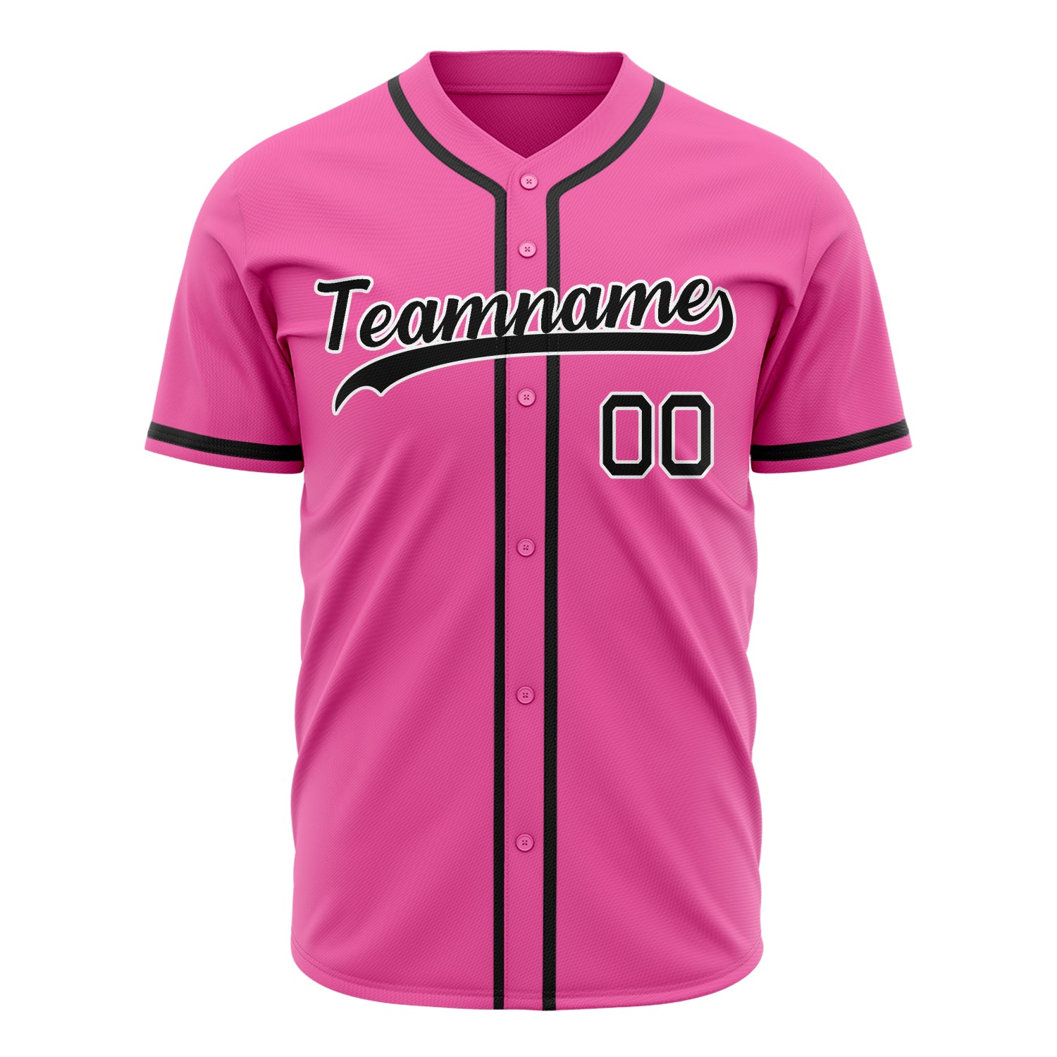 Benutzerdefiniertes Professionelles Rosa Schwarz Baseballtrikot